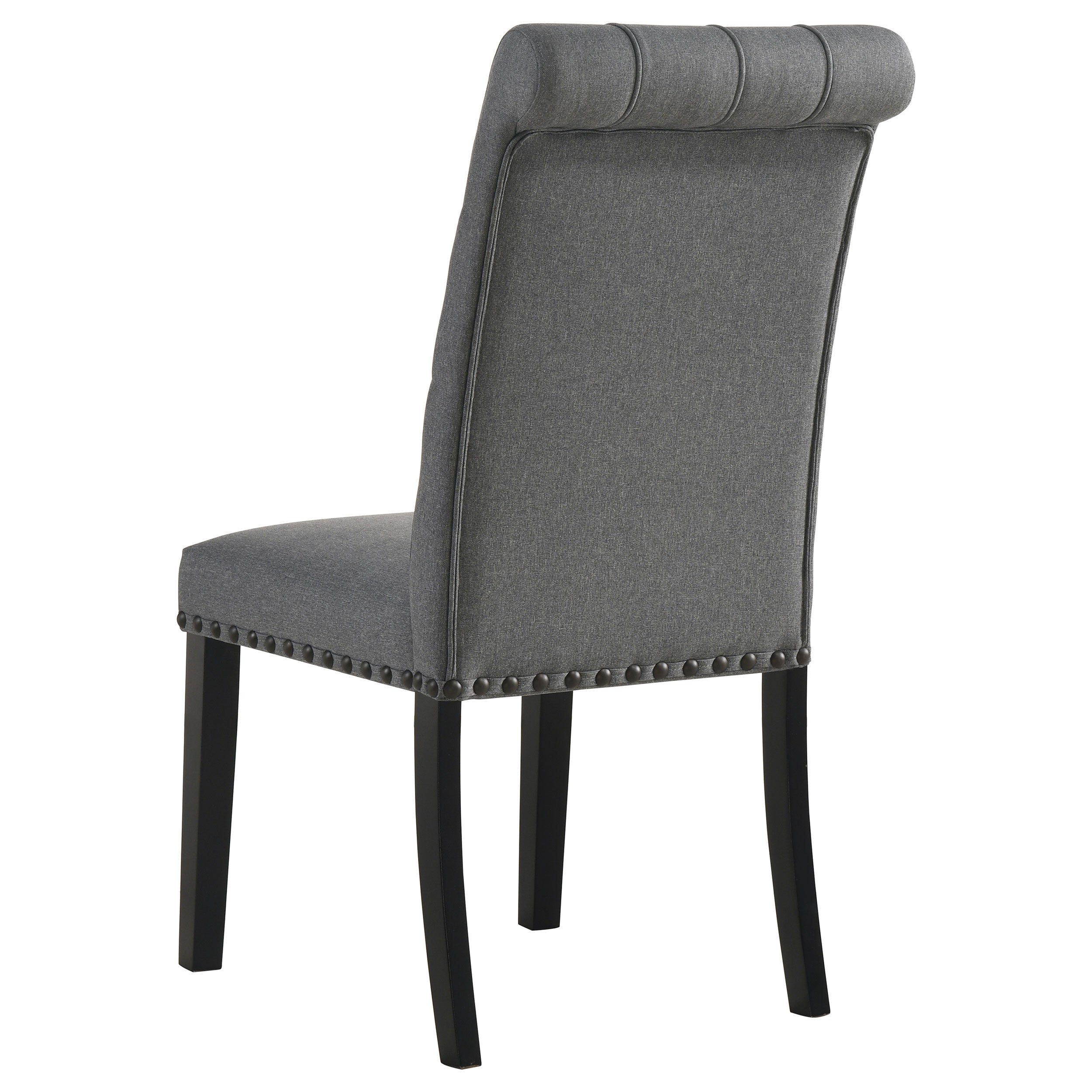 Alana Fabric Upholstered Dining Side Chair Grey (Set of 2) — view 7