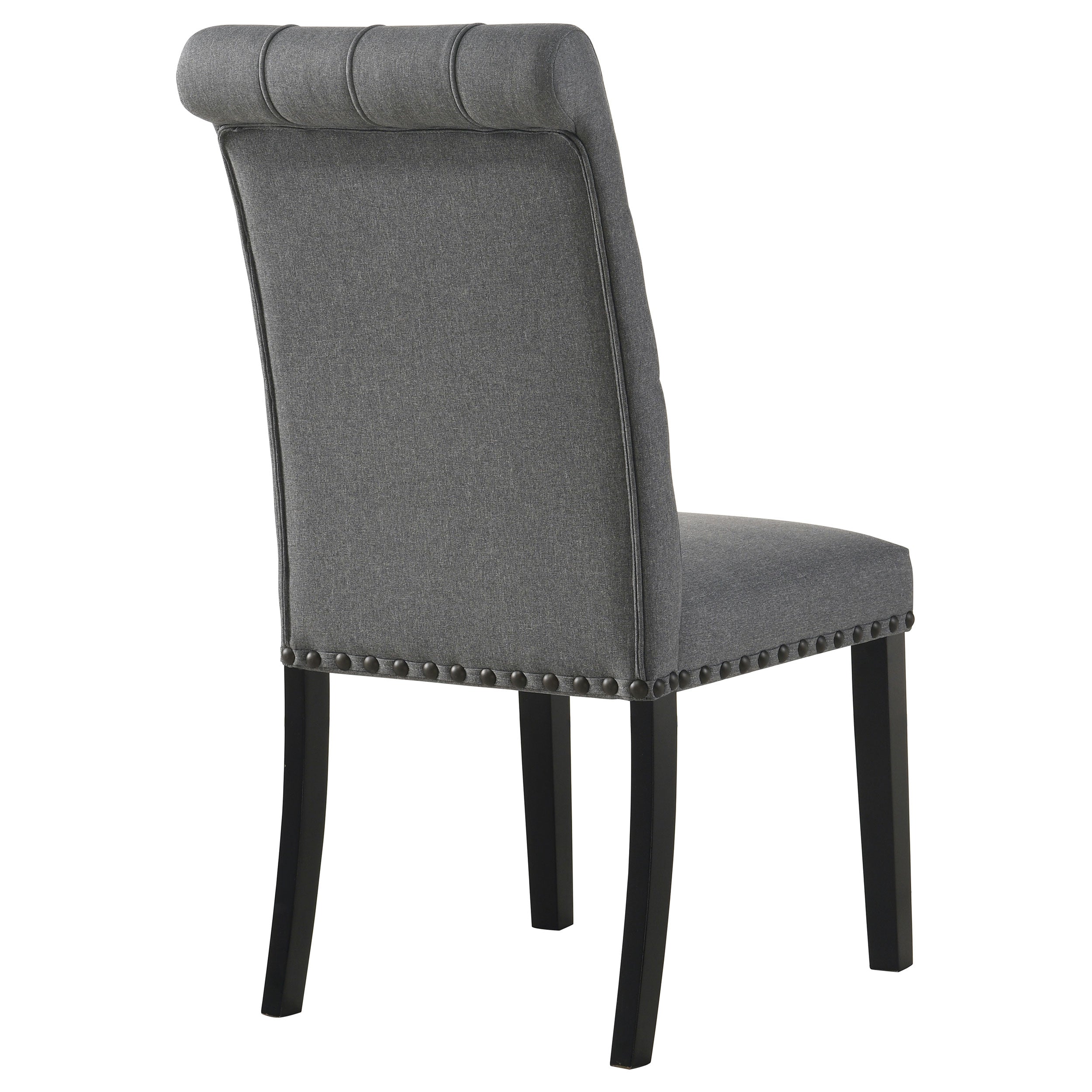 Alana Fabric Upholstered Dining Side Chair Grey (Set of 2) — view 8