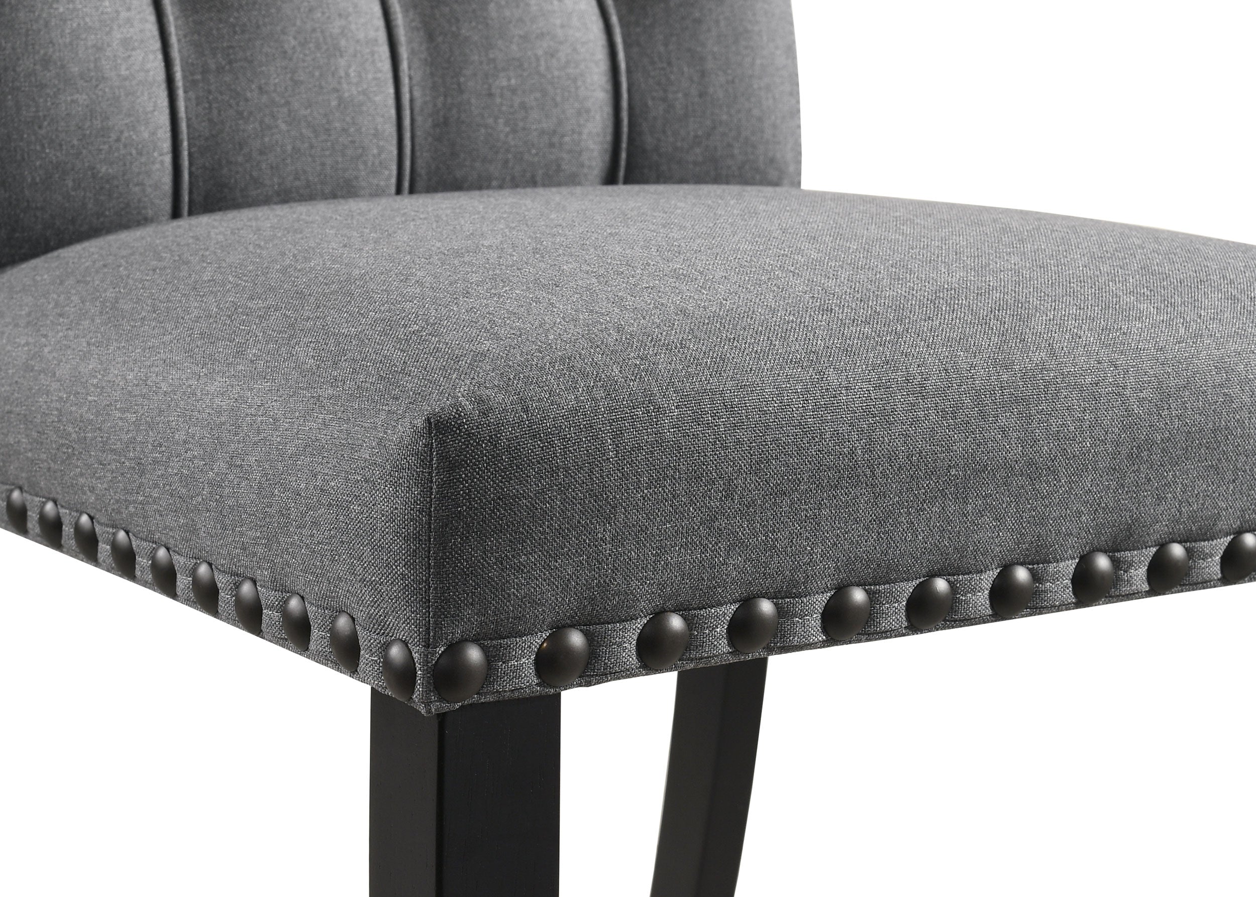 Alana Fabric Upholstered Dining Side Chair Grey (Set of 2) — view 11