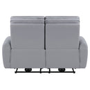 Jeromie - Power Motion Loveseat With USB Port - Gray Synthetic Leather