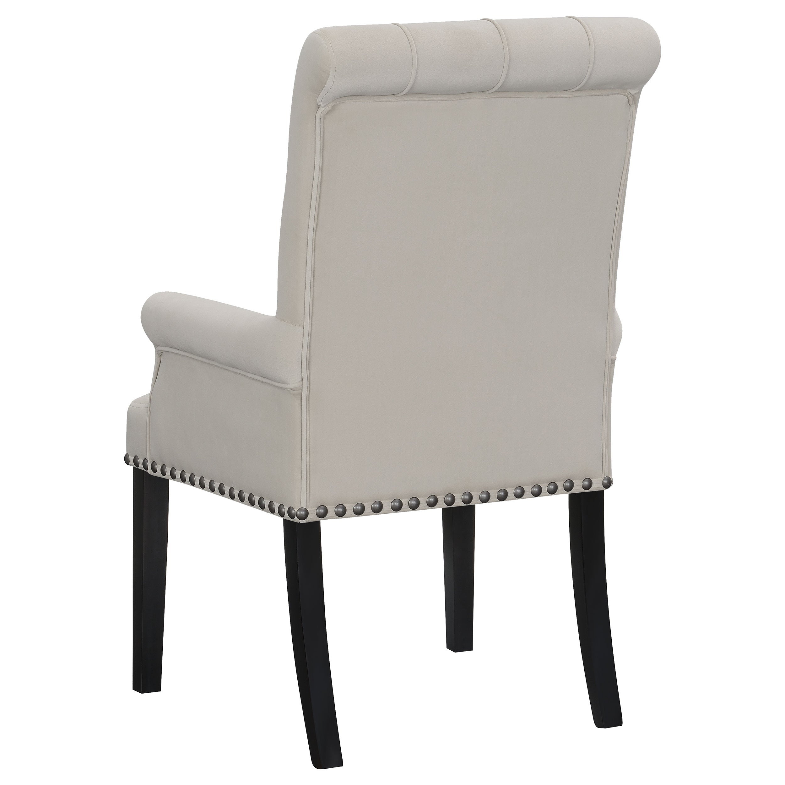 Alana Velvet Upholstered Dining Arm Chair Sand — view 6