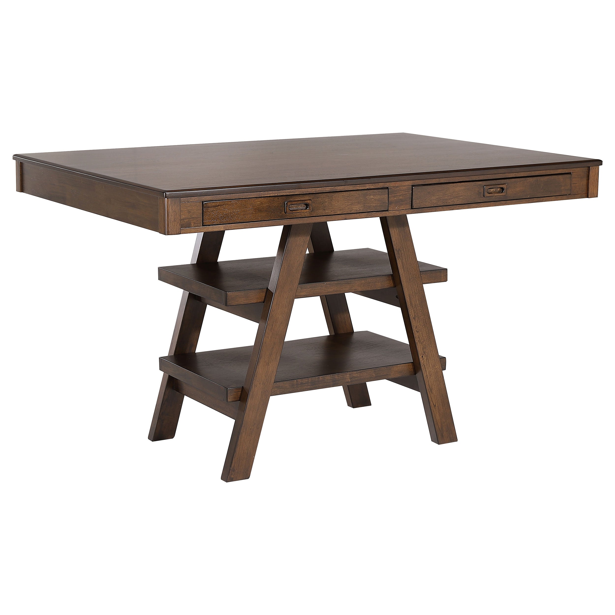 Dewey Rectangular 60-inch Counter Height Dining Table Walnut — view 1