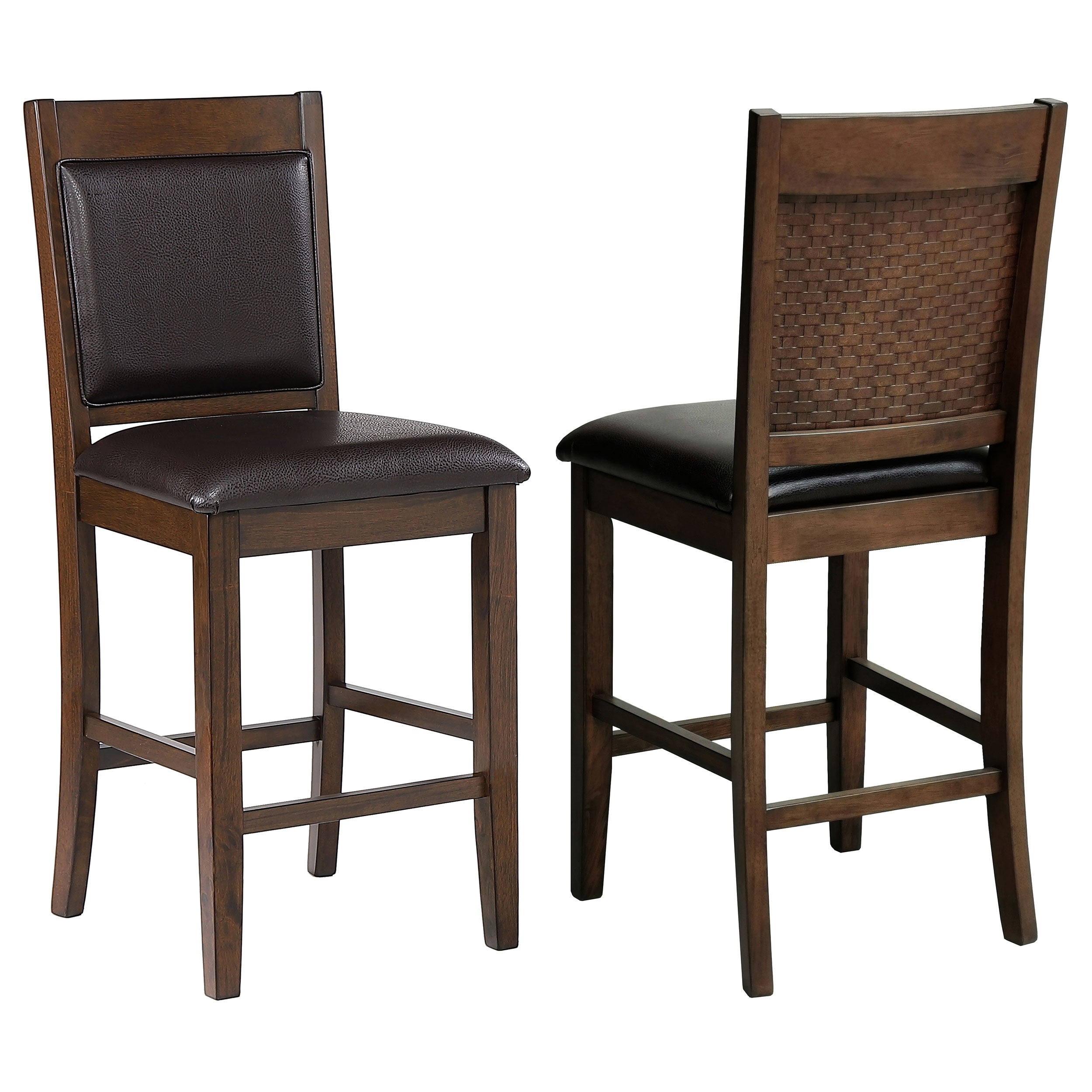 Dewey Upholstered Counter Chair Walnut (Set of 2) — view 1