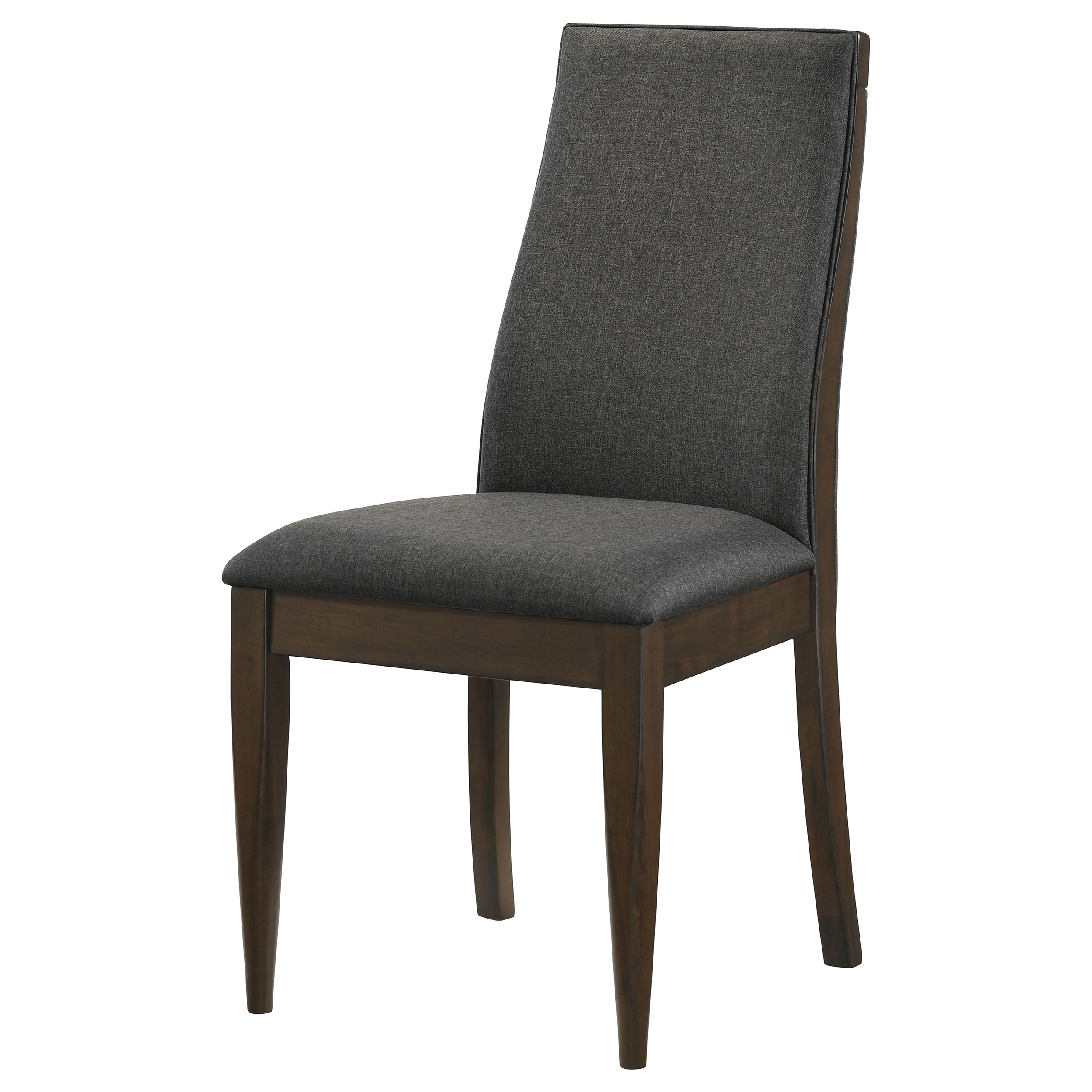 Wes Upholstered Dining Side Chair Dark Walnut (Set of 2) — view 5