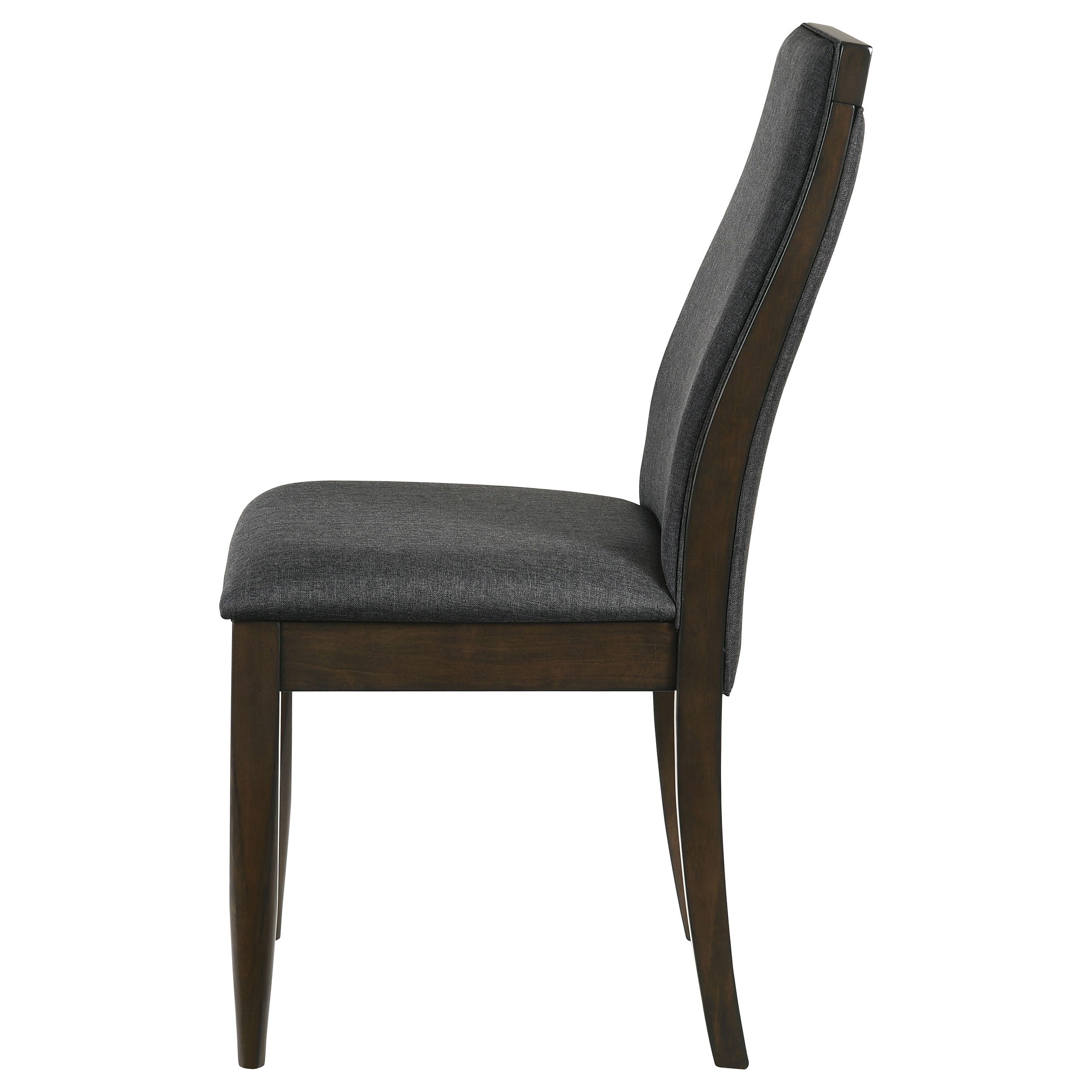 Wes Upholstered Dining Side Chair Dark Walnut (Set of 2) — view 6