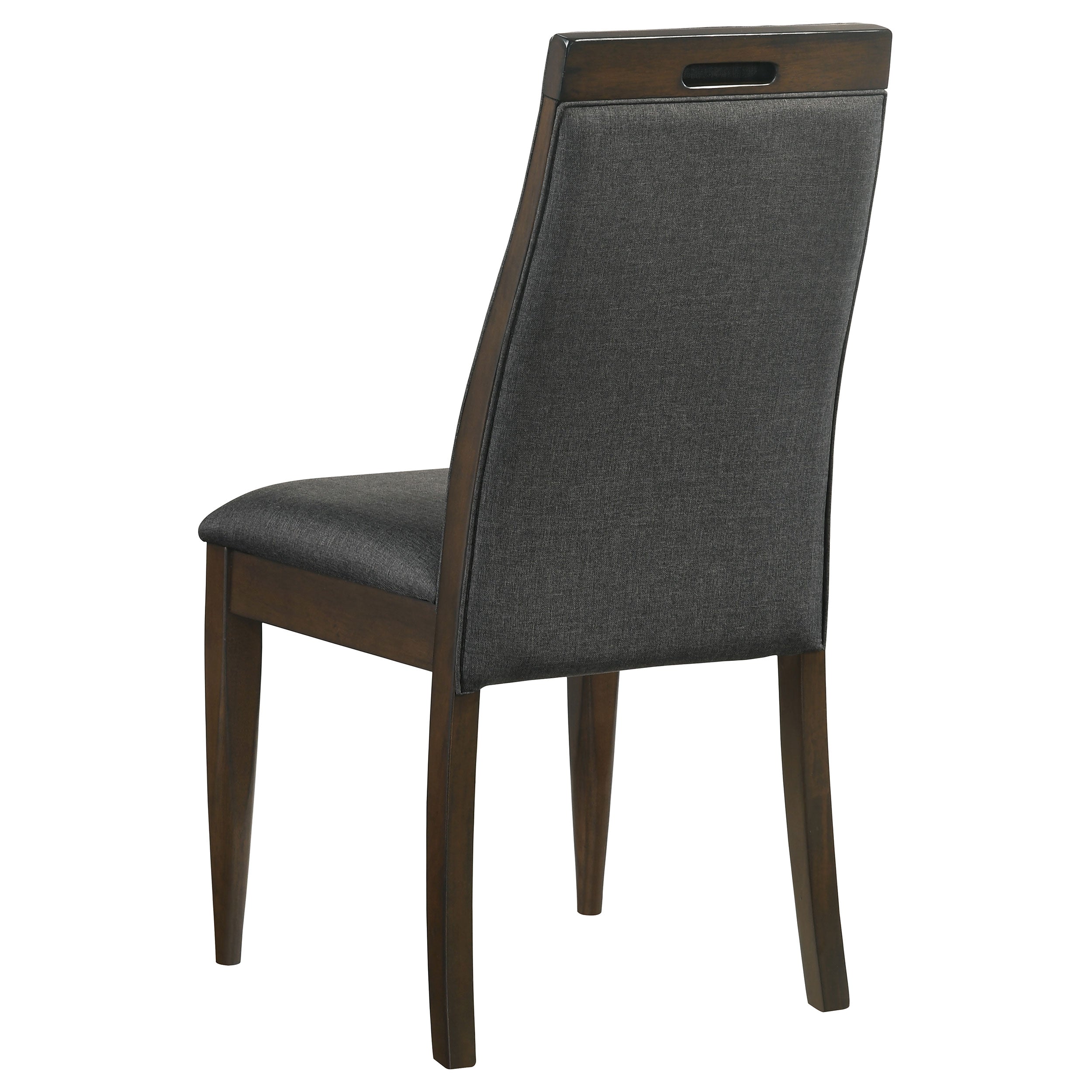 Wes Upholstered Dining Side Chair Dark Walnut (Set of 2) — view 7