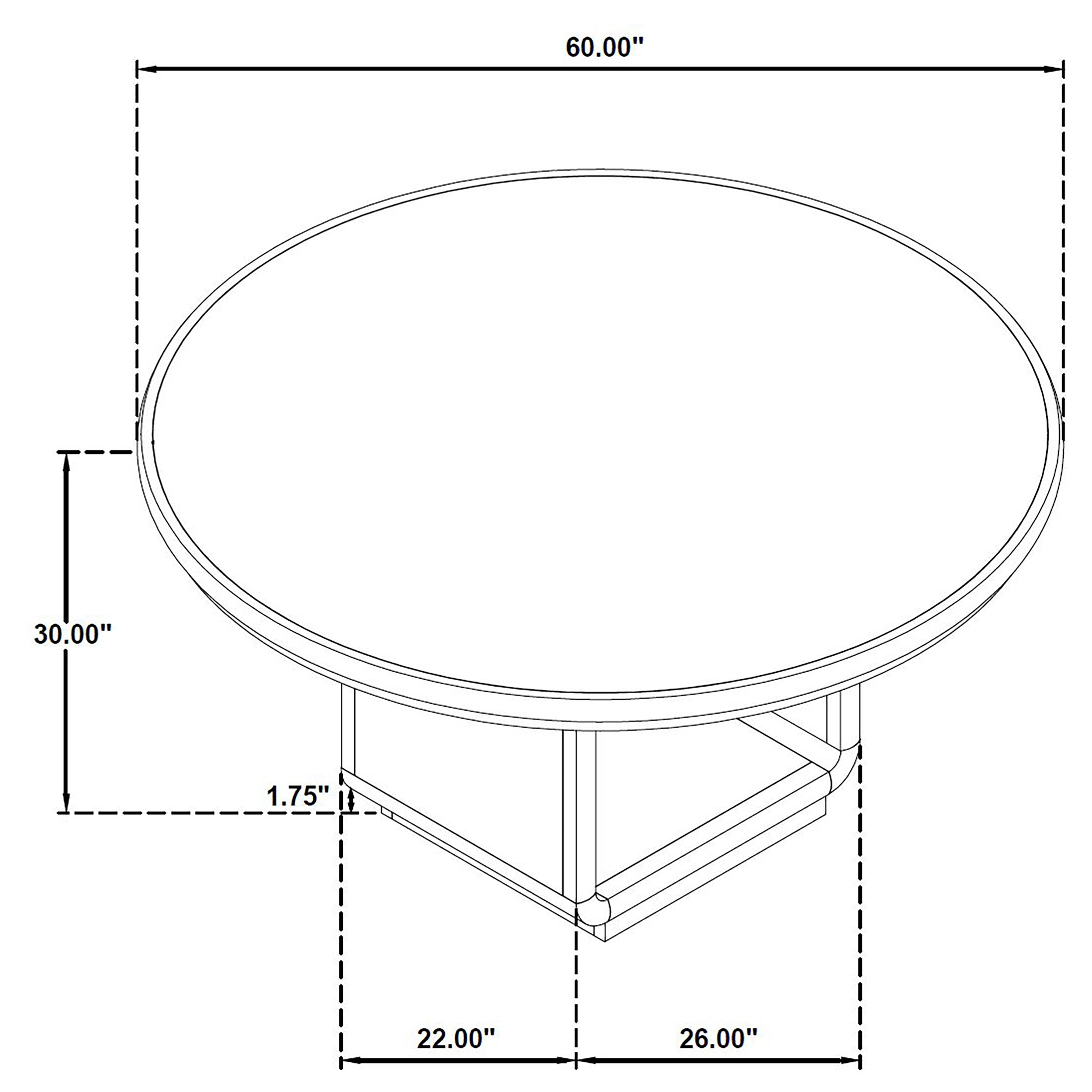 Leandro 7-piece Round Dining Table Set Burnished Black — view 13