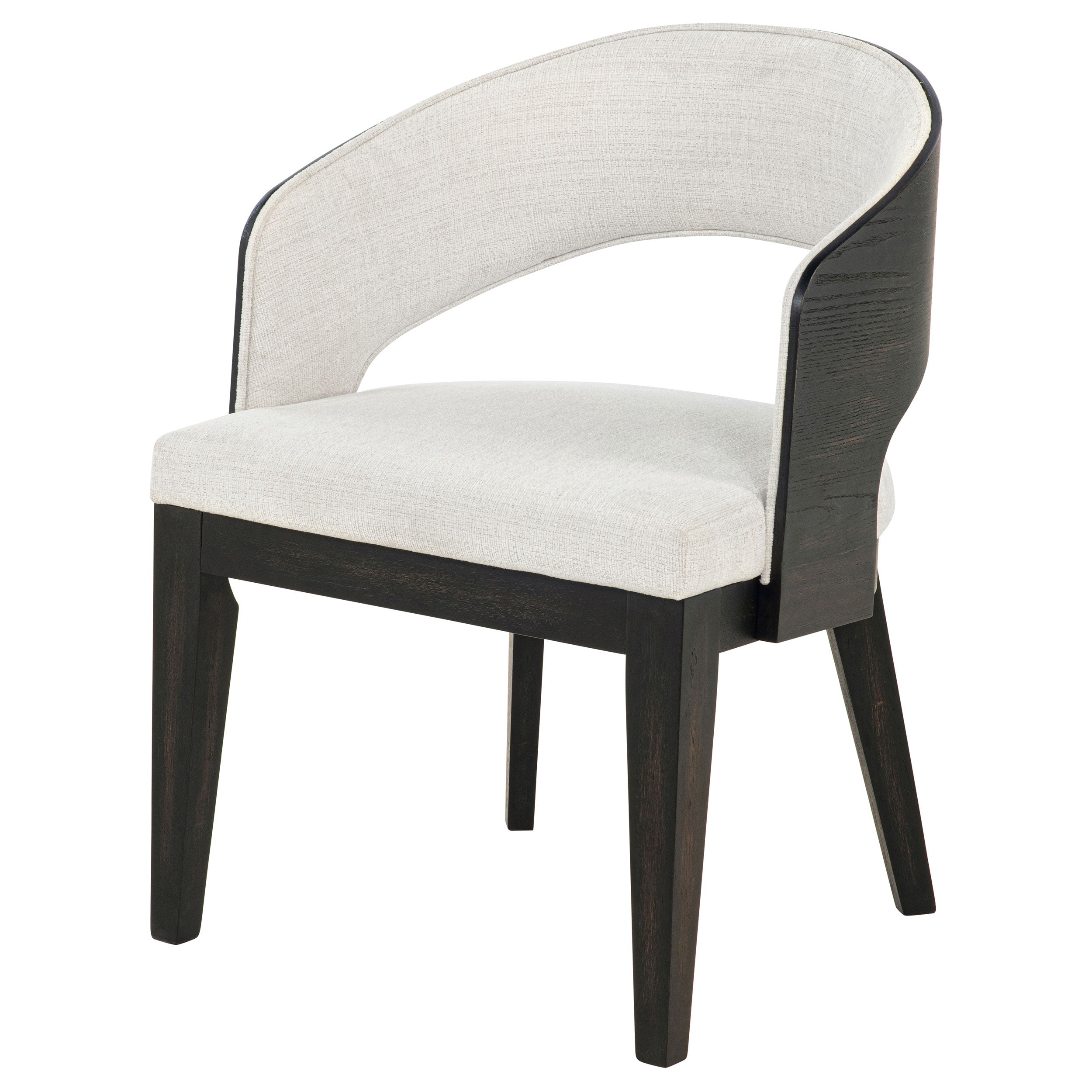 Leandro Upholstered Dining Arm Chair Cream (Set of 2) — view 5