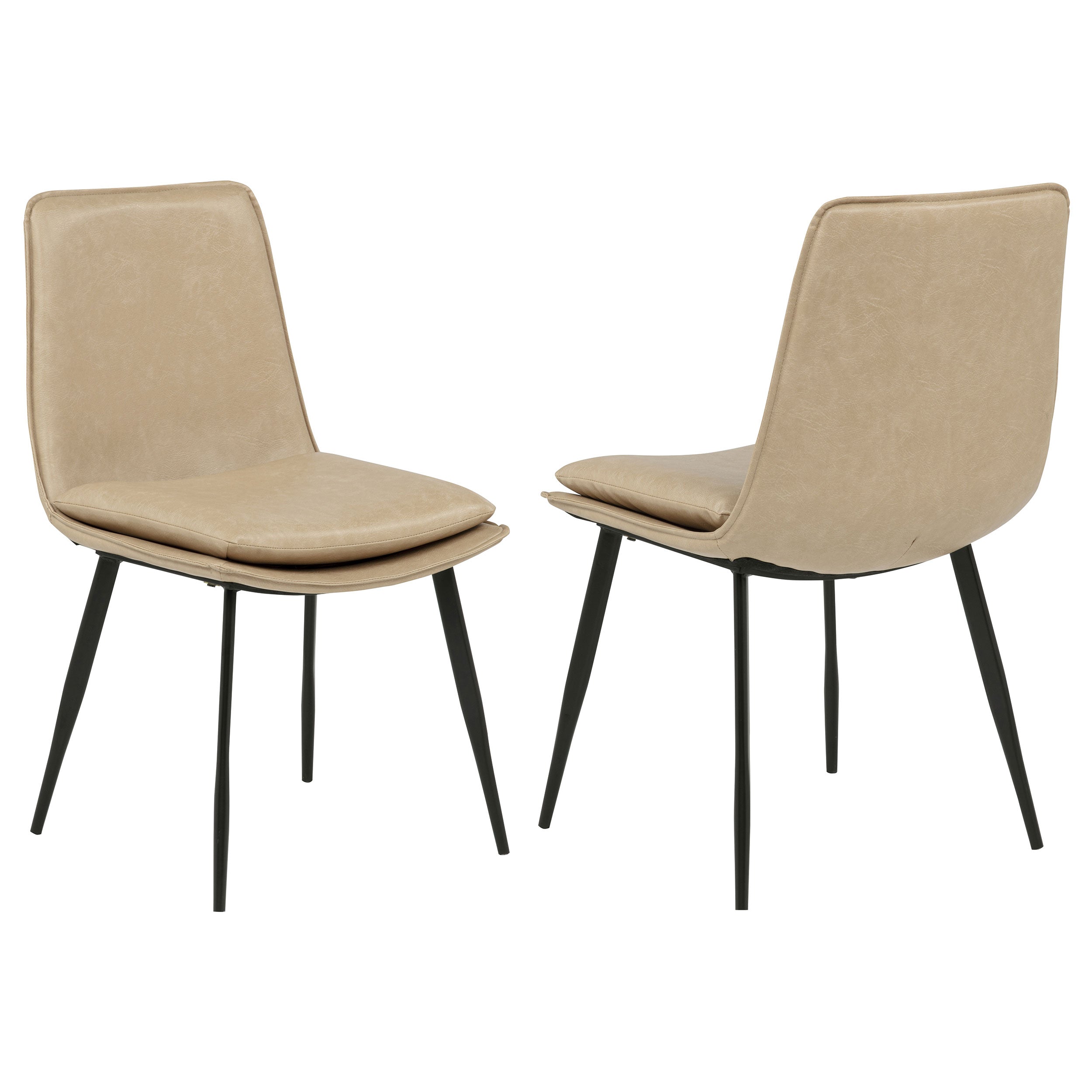 Ortega Upholstered Dining Side Chair Tan (Set of 2) — view 1