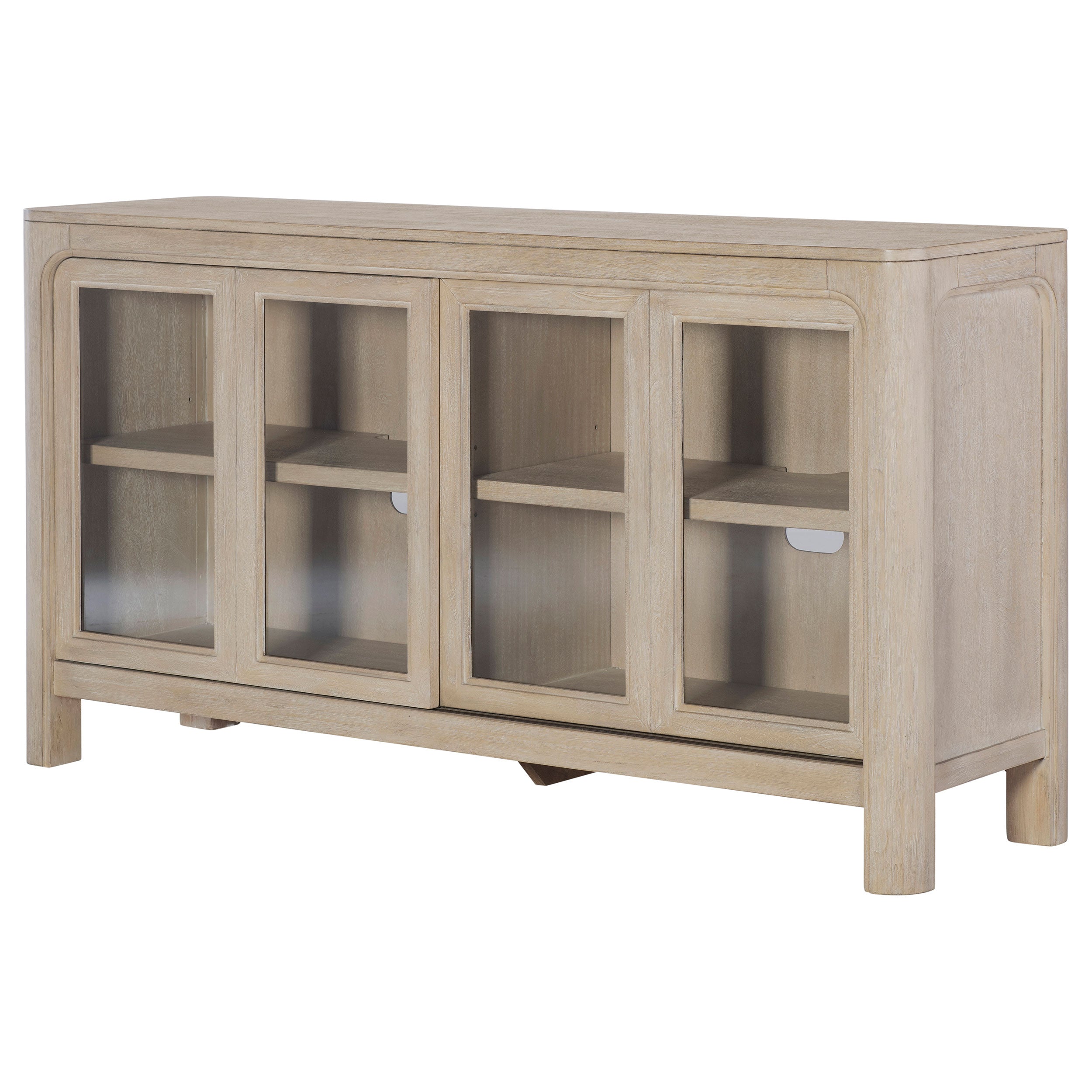 Solano Sliding Door Dining Sideboard Server Weathered Mango — view 7