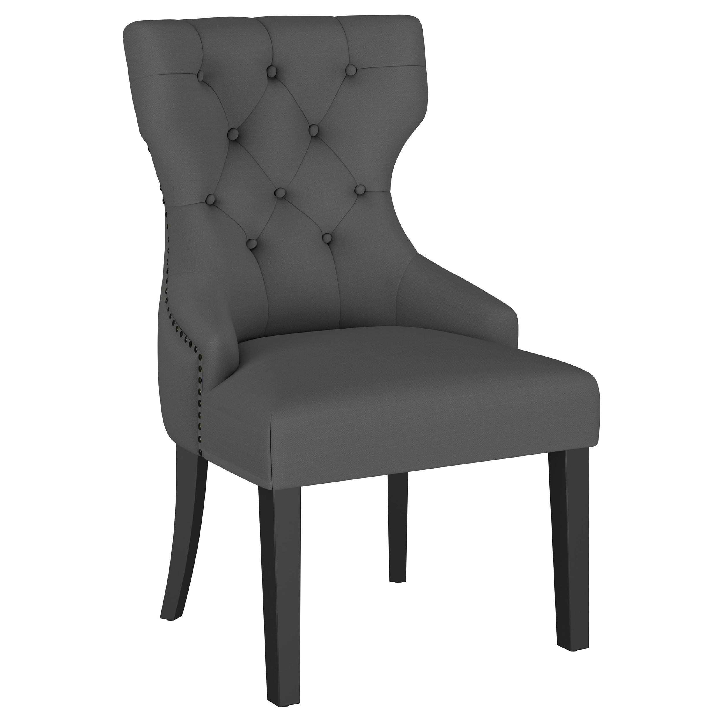 Baney Fabric Upholstered Dining Side Chair Grey and Black — view 1
