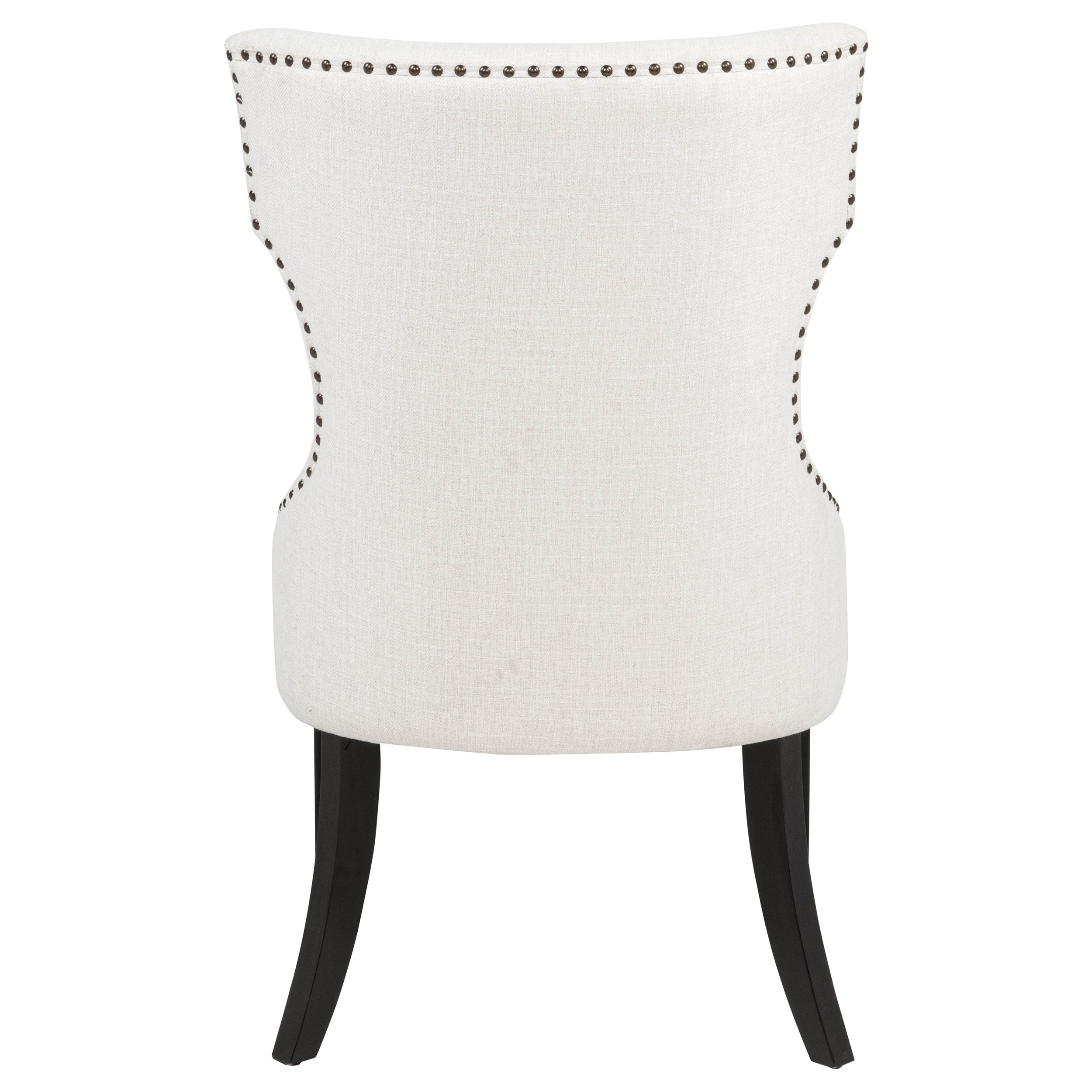 Baney Fabric Upholstered Dining Side Chair Cream and Black — view 7