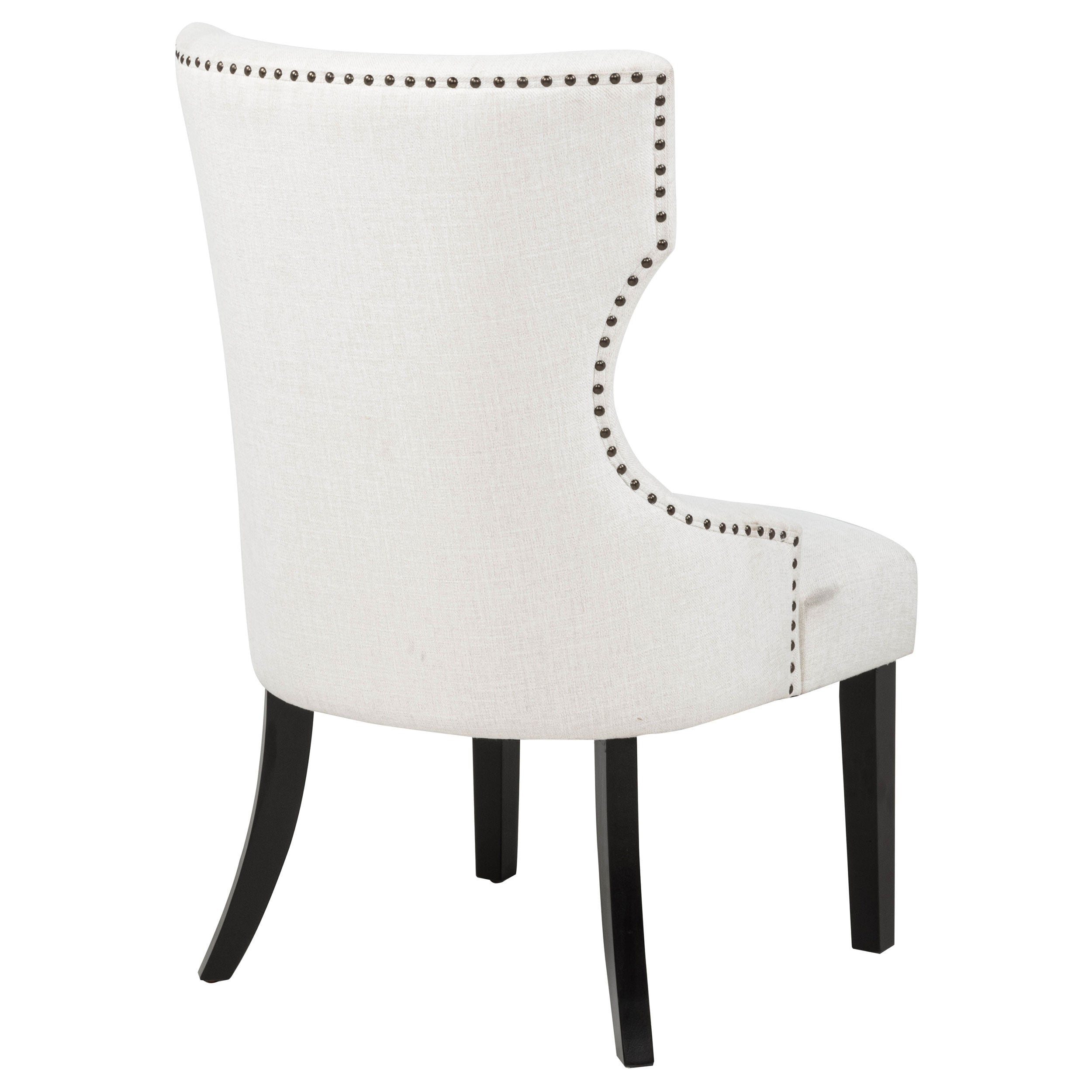 Baney Fabric Upholstered Dining Side Chair Cream and Black — view 8