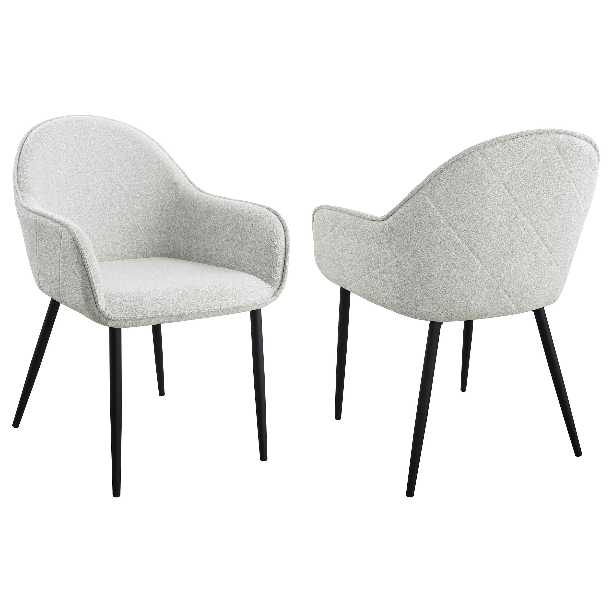 Emma Fabric Upholstered Dining Arm Chair Fog Grey (Set of 2) — view 1