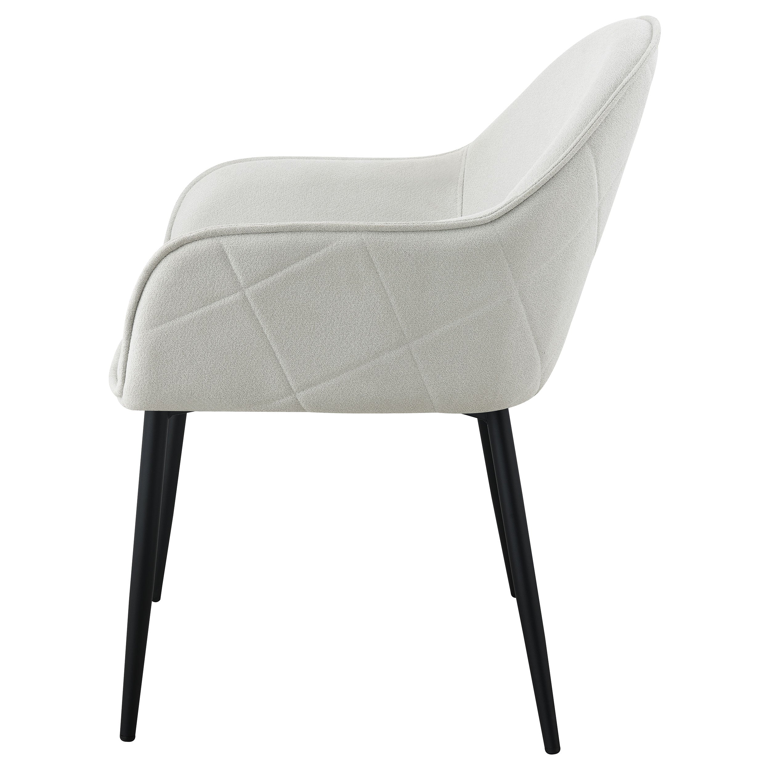 Emma Fabric Upholstered Dining Arm Chair Fog Grey (Set of 2) — view 6