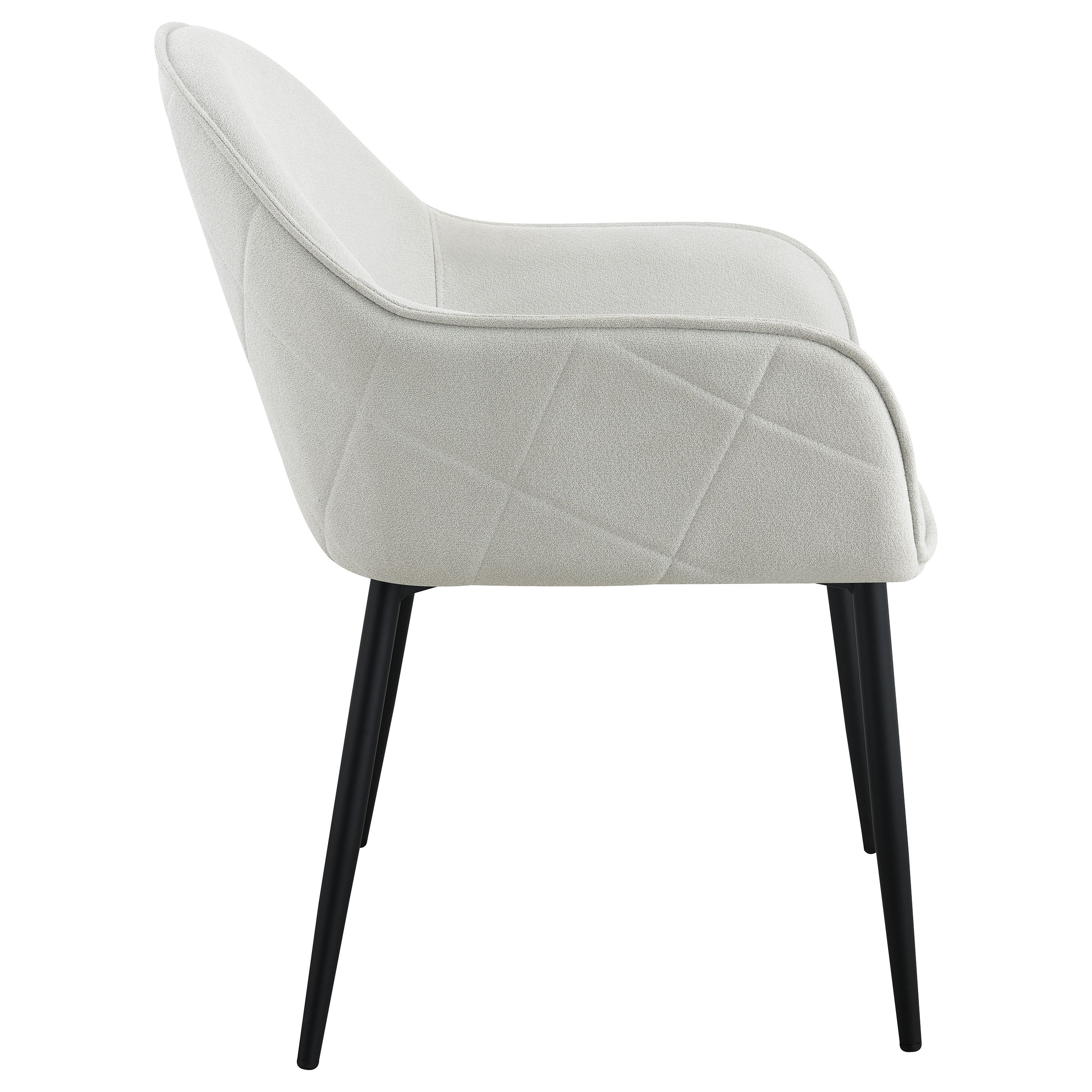 Emma Fabric Upholstered Dining Arm Chair Fog Grey (Set of 2) — view 9