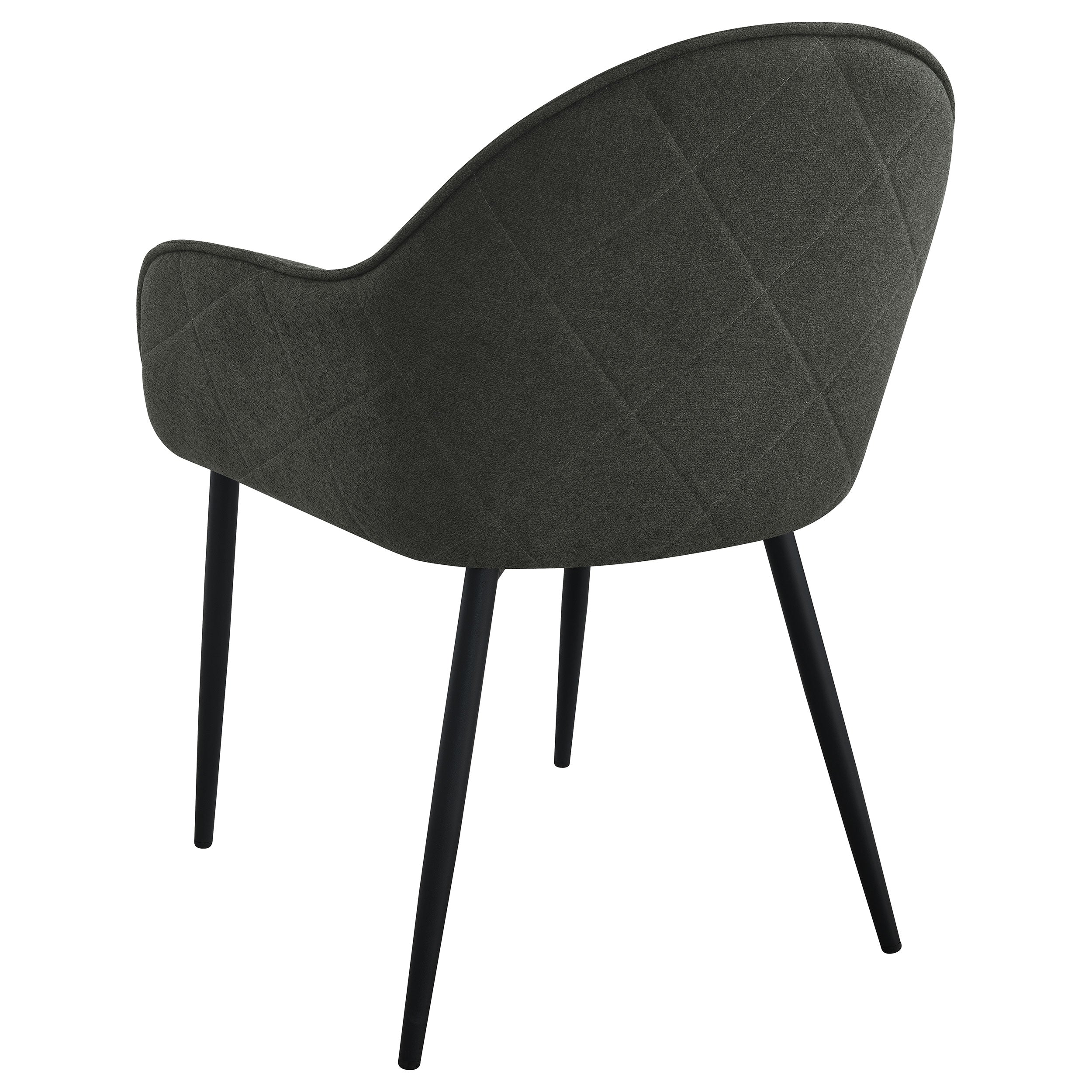Emma Fabric Upholstered Dining Arm Chair Charcoal (Set of 2) — view 7