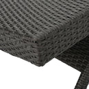 Salem - Contemporary Wicker Chaise Lounge With Arm, Weather Resistant