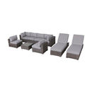 Seating Set With Cushions Handcrafted Wicker Design