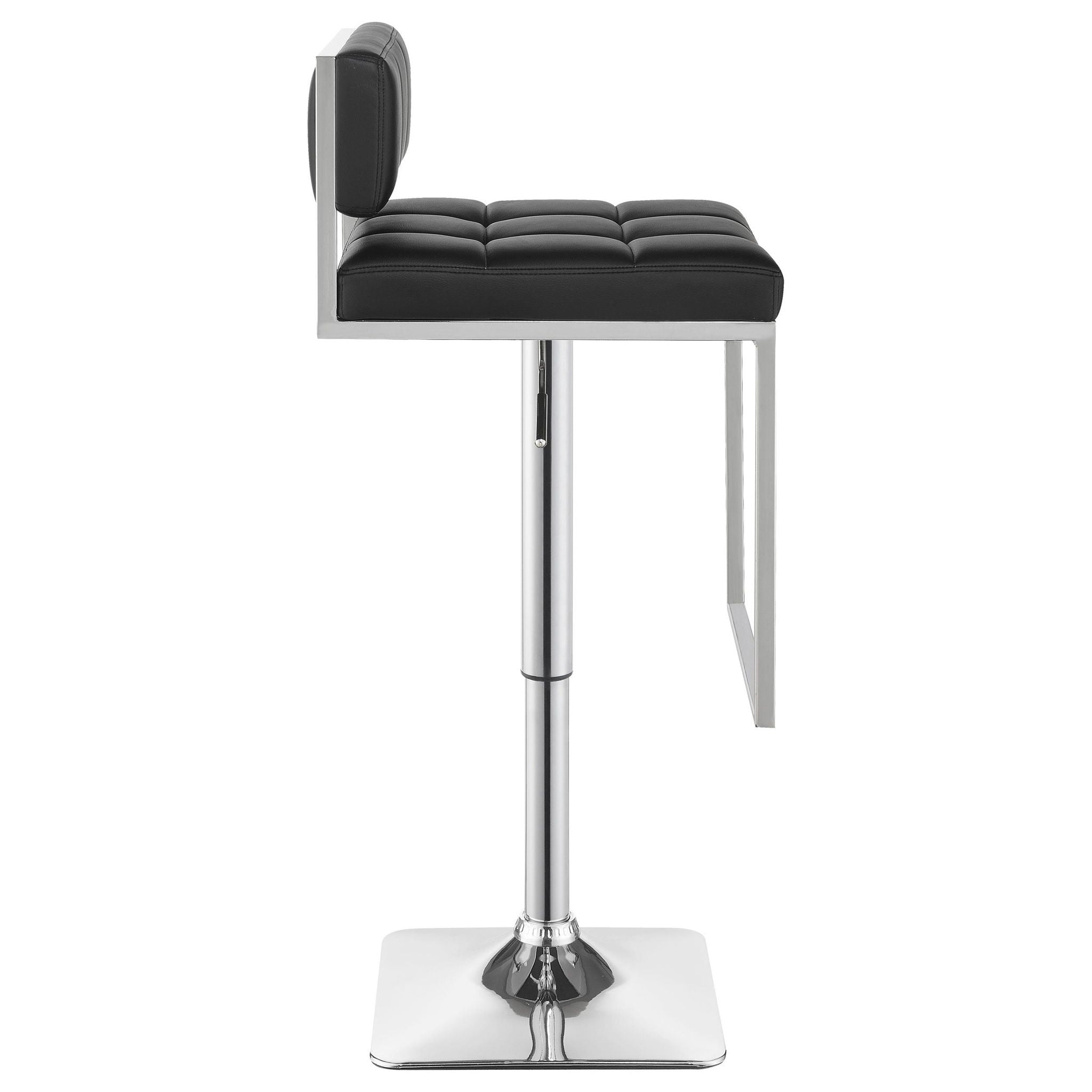 Alameda Adjustable Bar Stool Chrome and Black - Atlantic Fine Furniture Melbourne FL