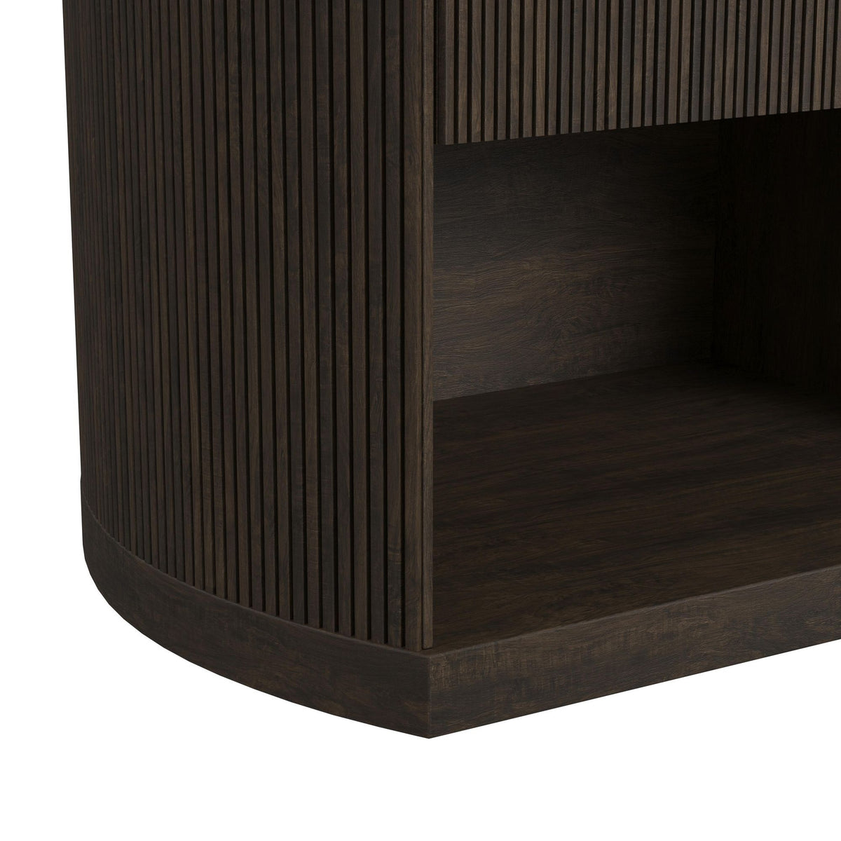 Sylvie 1-Drawer Nightstand With Touch Light in Dark Brown by Elements International, view 4