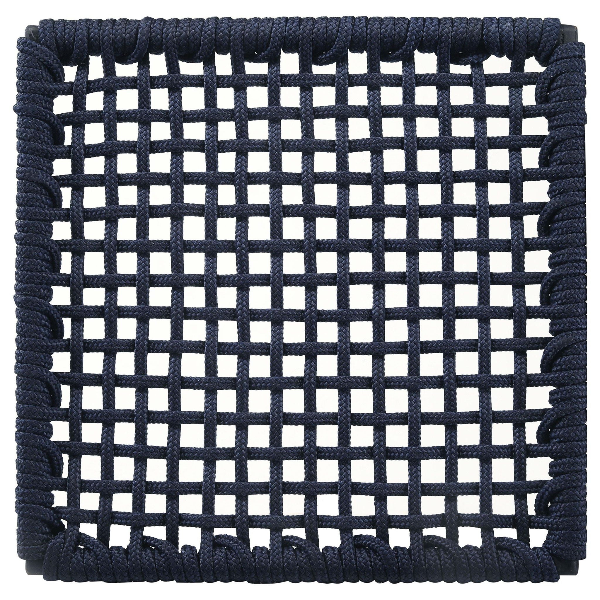 Nakia Woven Rope Counter Chair with Cushion Navy (Set of 2)