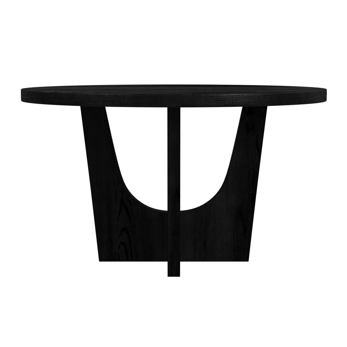 Oregon Round Table With Wood Top in Black by Elements International, view 3