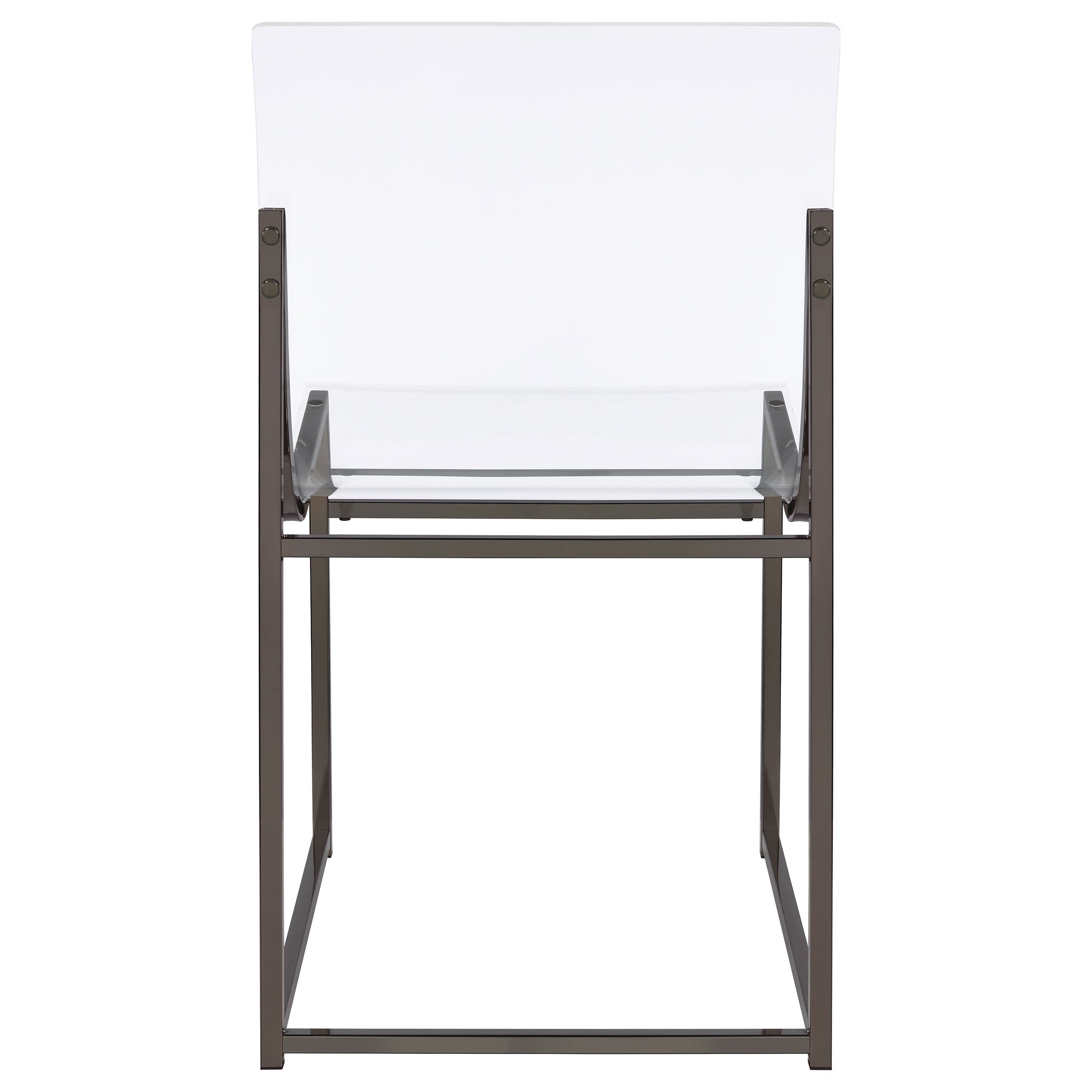 Adino Acrylic Dining Side Chair Black Nickel (Set of 2) — view 8