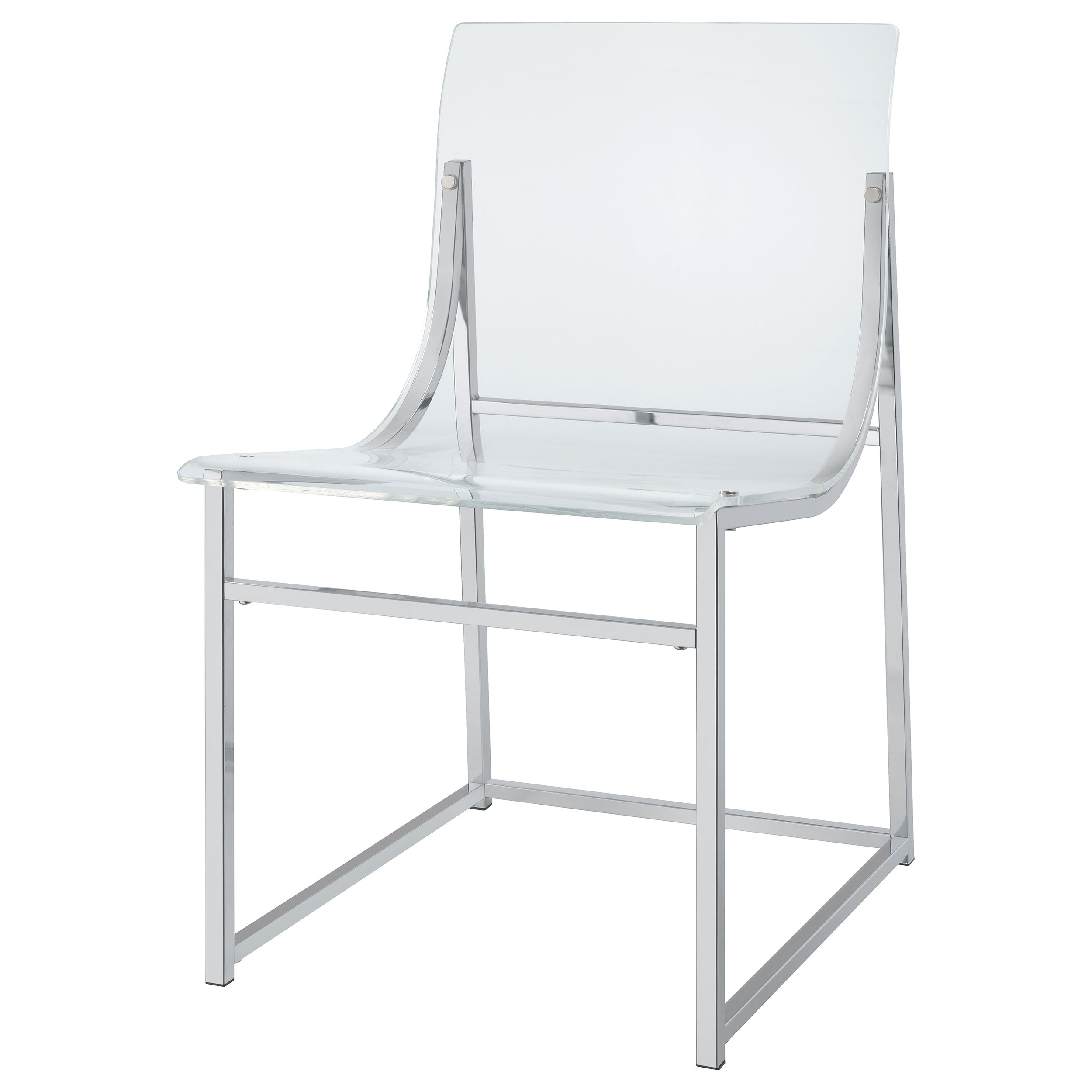 Adino Acrylic Dining Side Chair Chrome (Set of 2) — view 5