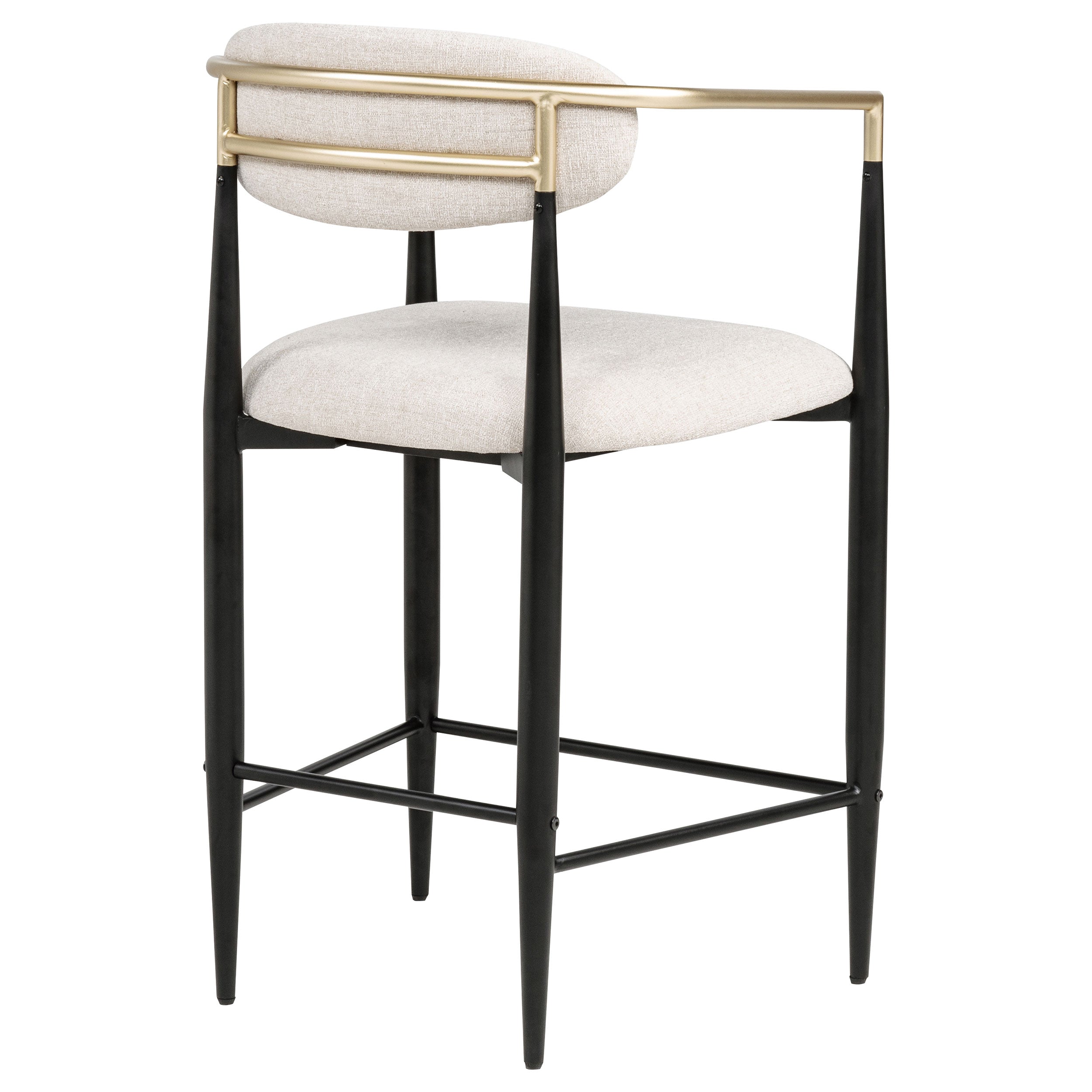 Tina Fabric Upholstered Counter Chair Beige (Set of 2) — view 8
