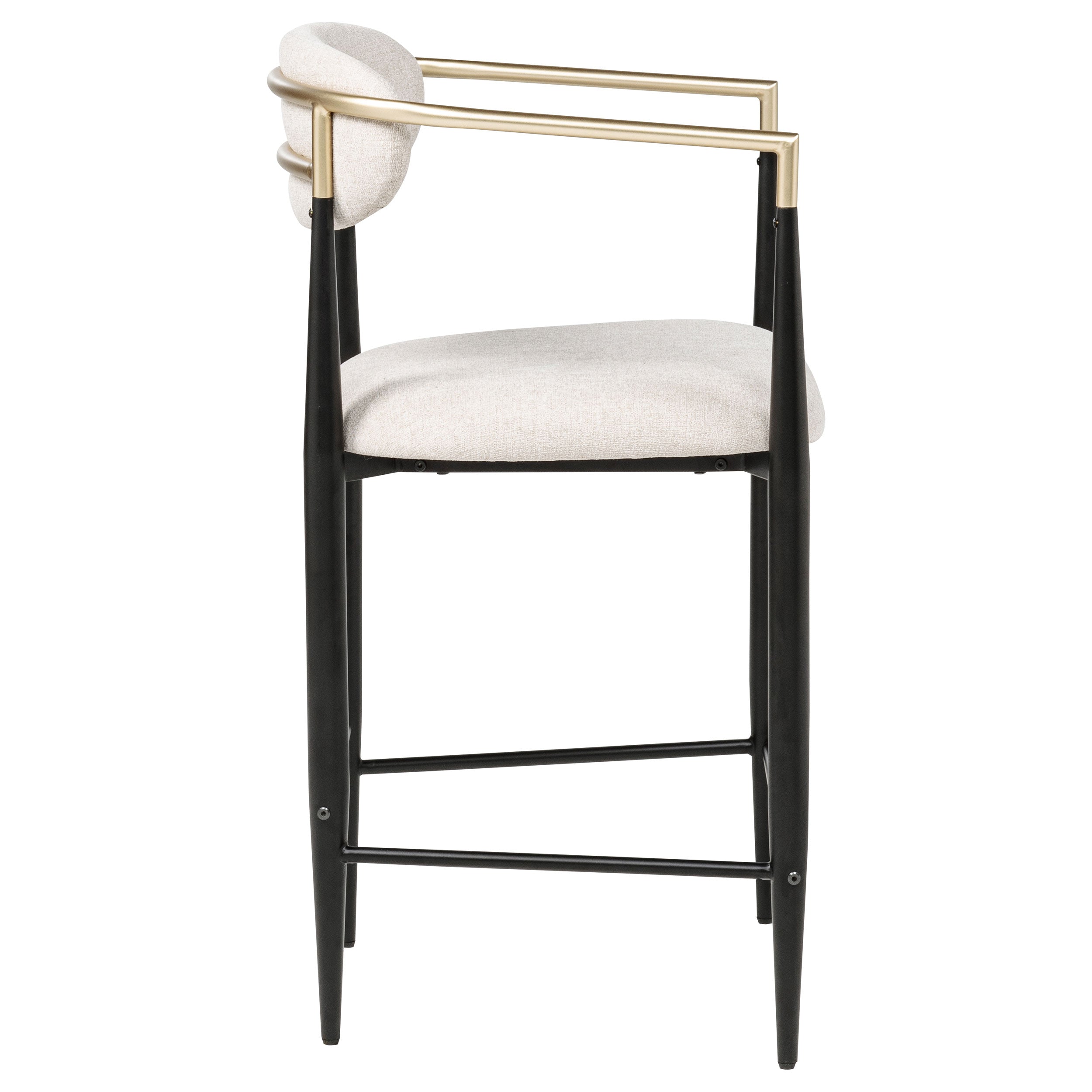 Tina Fabric Upholstered Counter Chair Beige (Set of 2) — view 9