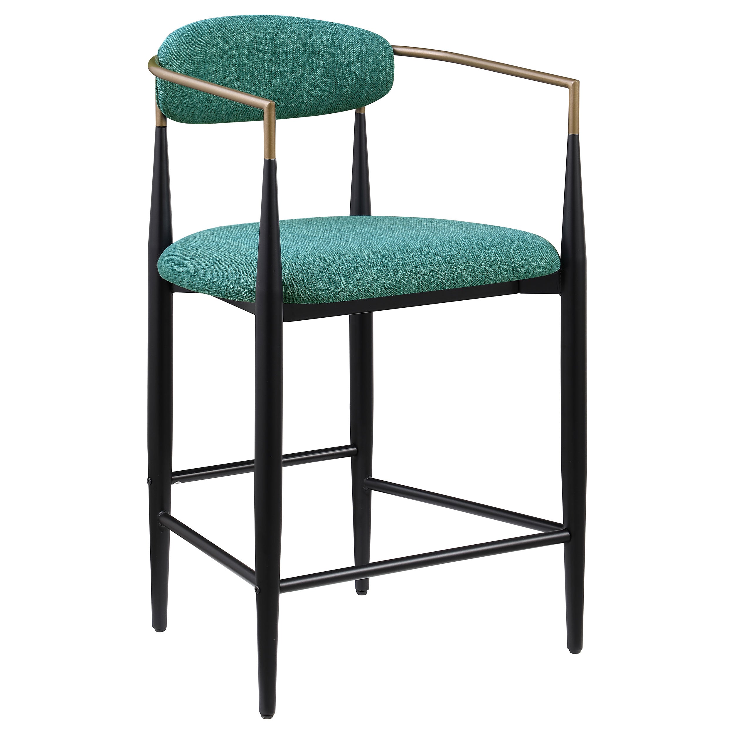 Tina Fabric Upholstered Counter Chair Green (Set of 2) — view 3