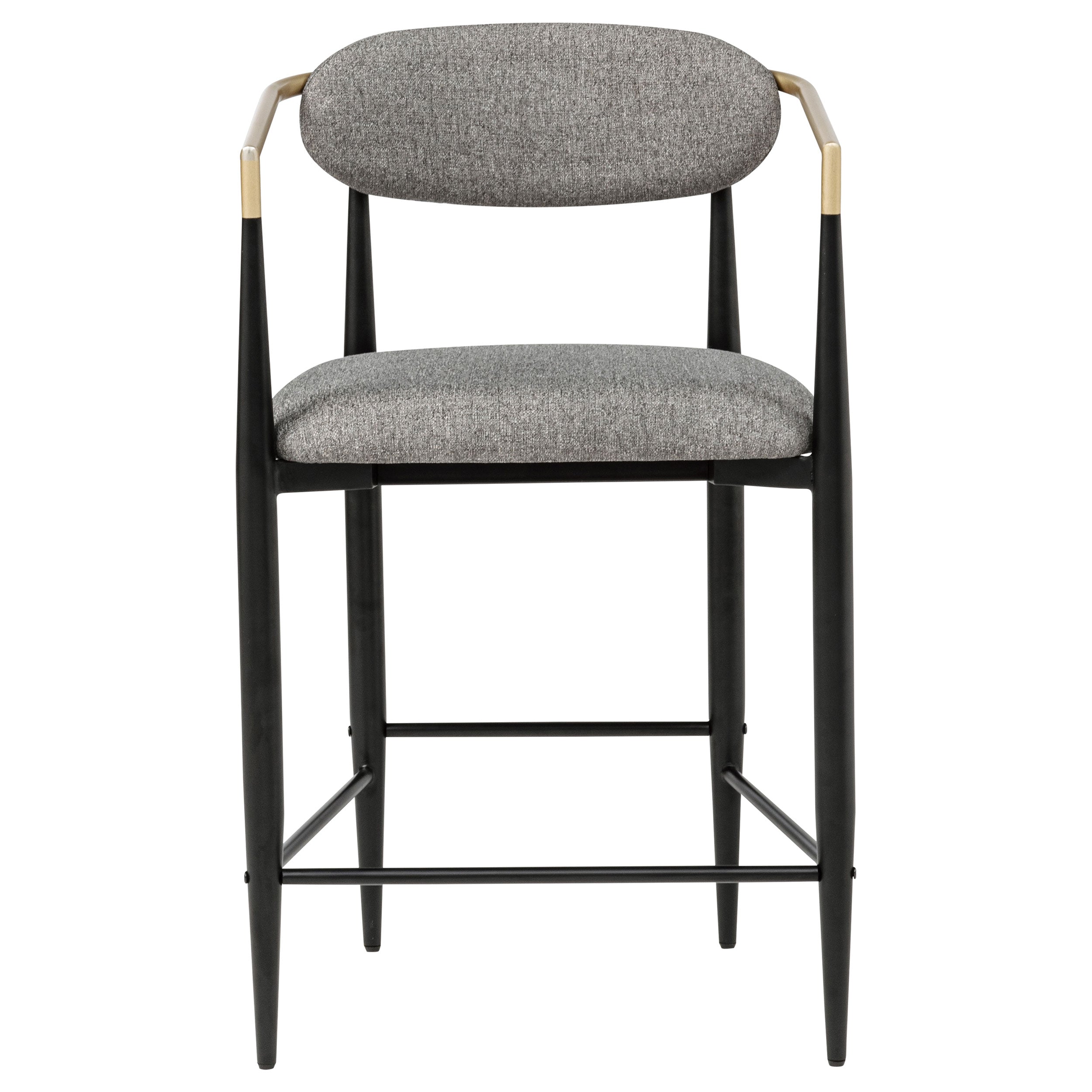 Tina Fabric Upholstered Counter Chair Dark Grey (Set of 2) — view 4