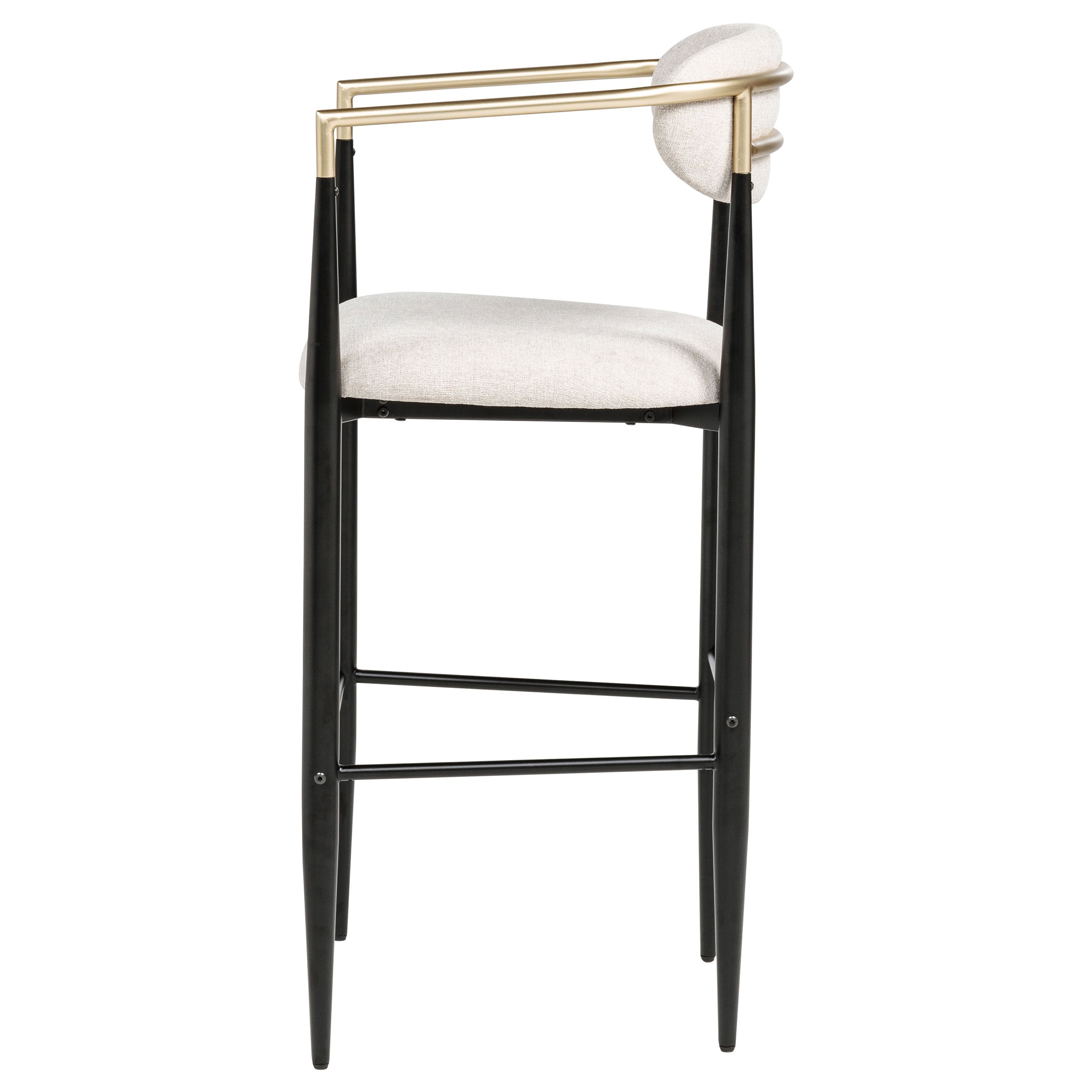 Tina Fabric Upholstered Bar Chair Beige (Set of 2) — view 6