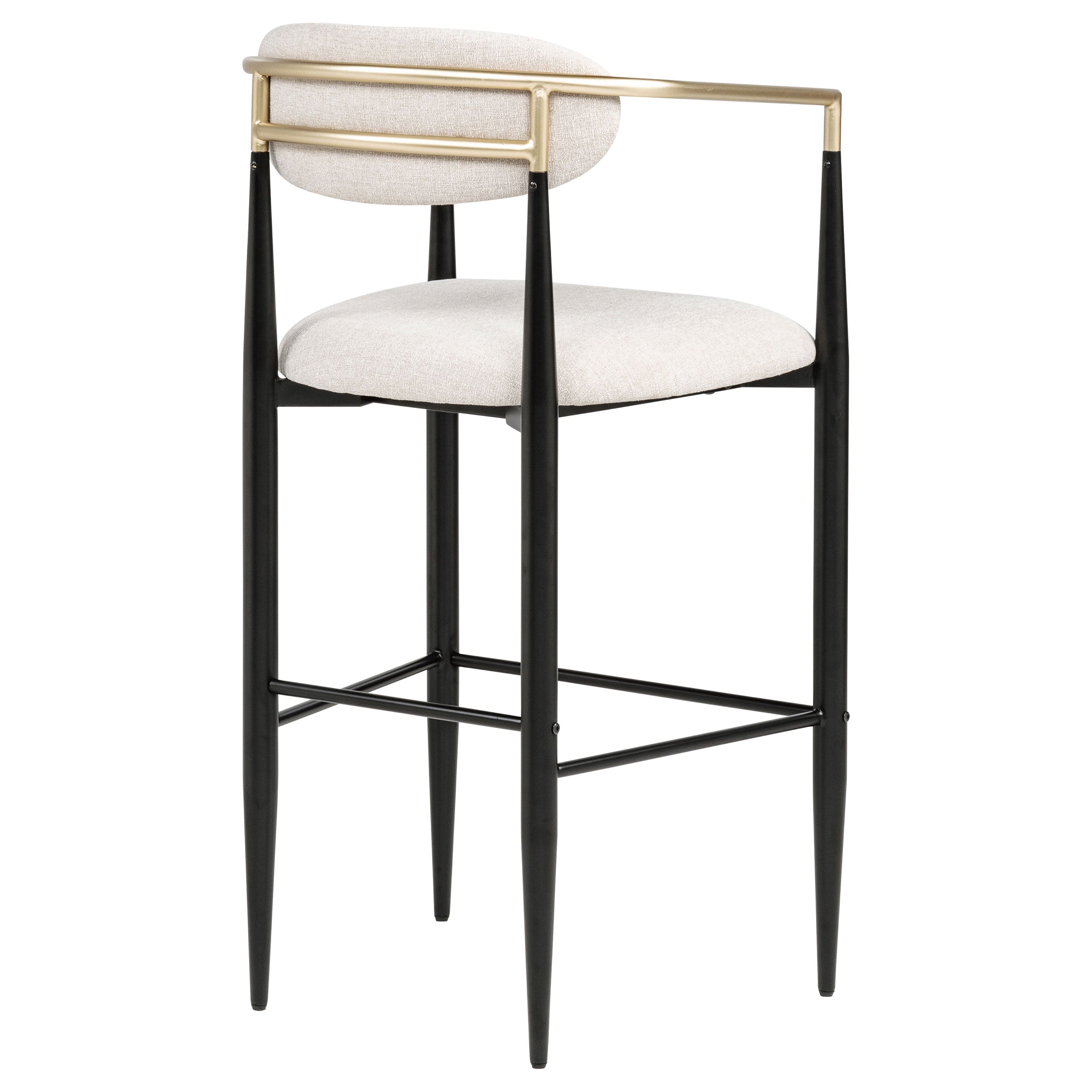 Tina Fabric Upholstered Bar Chair Beige (Set of 2) — view 8