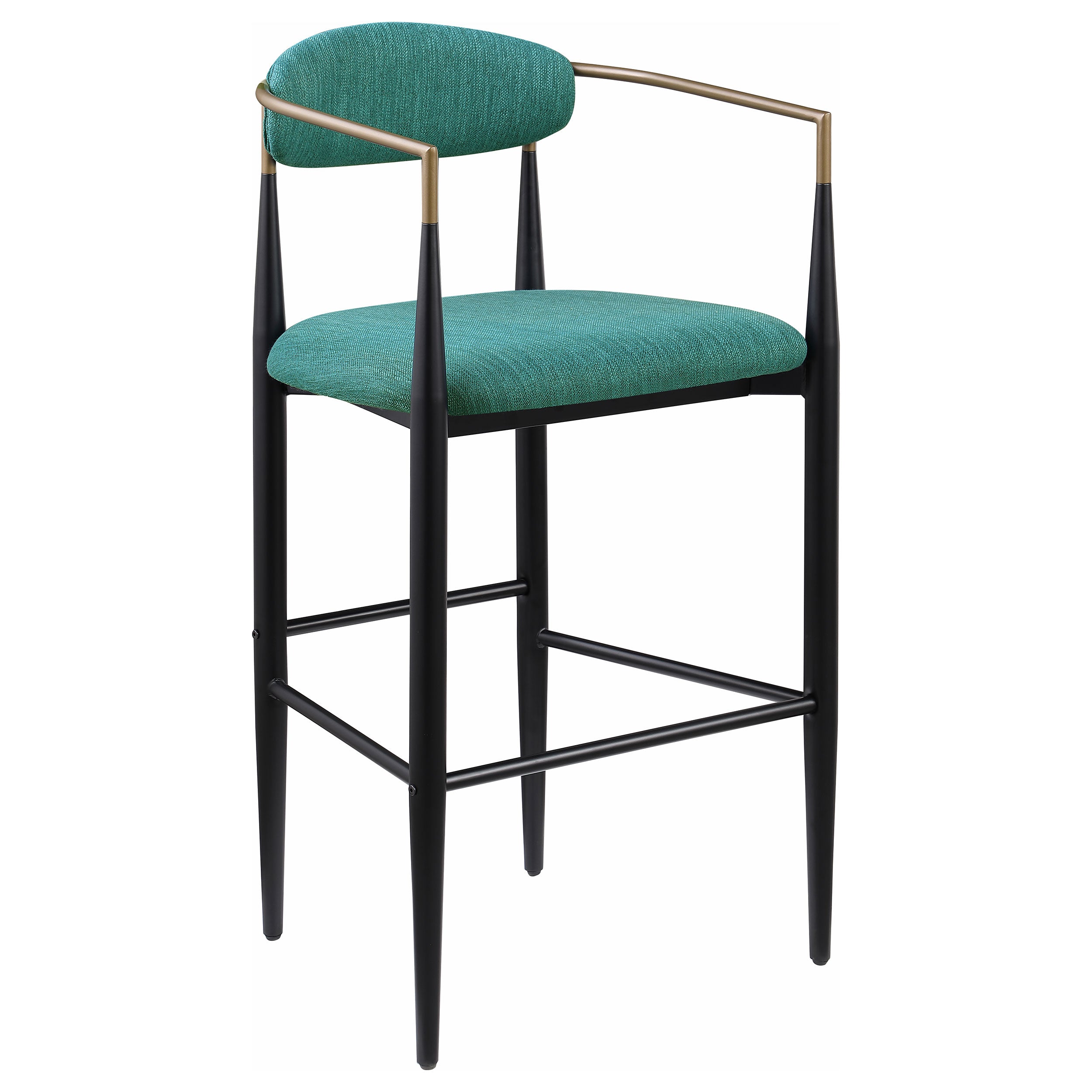 Tina Fabric Upholstered Bar Chair Green (Set of 2) — view 3