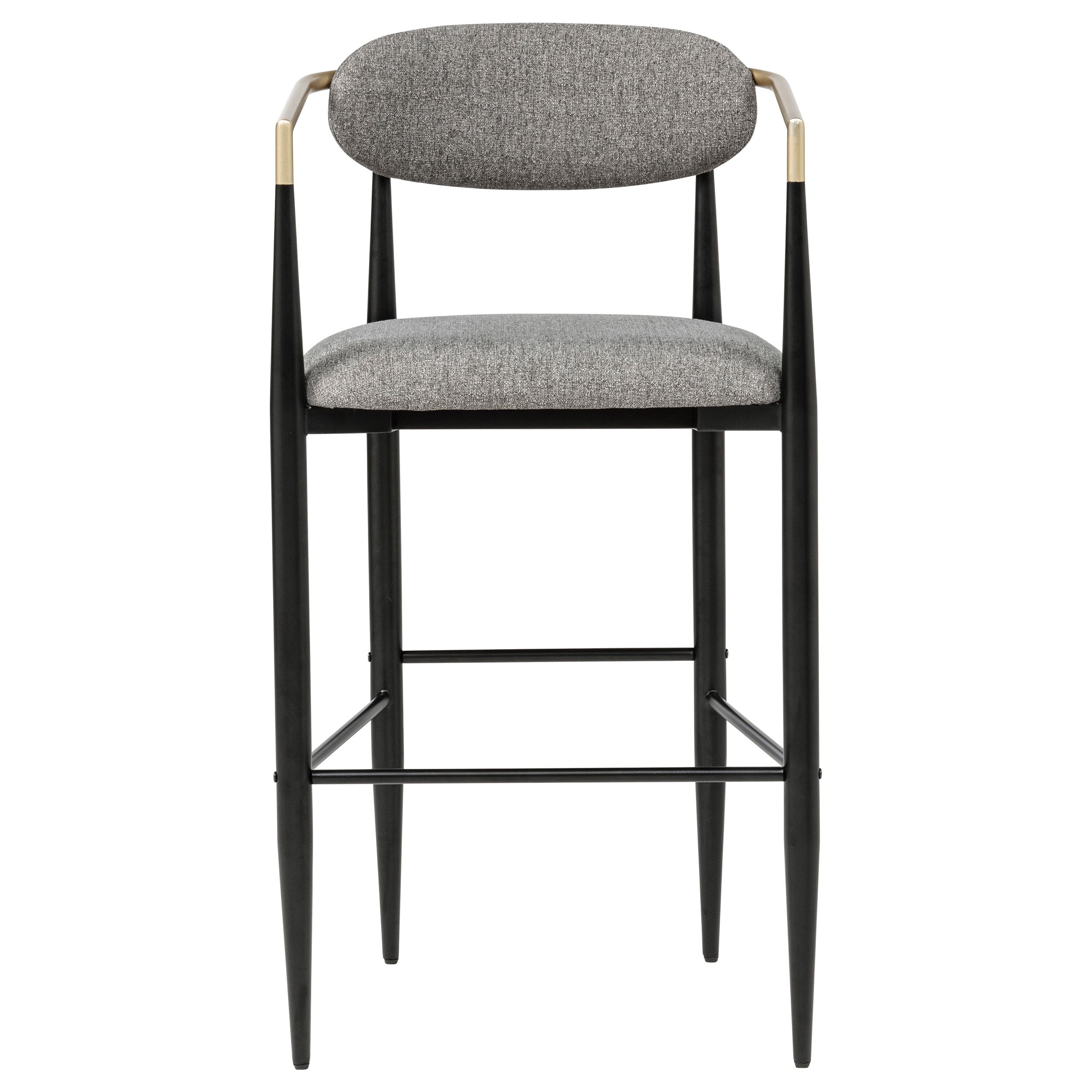 Tina Fabric Upholstered Bar Chair Dark Grey (Set of 2) — view 4