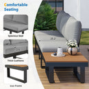 Outdoor Sectional Sofa Set With Adjustable Reclining Seats