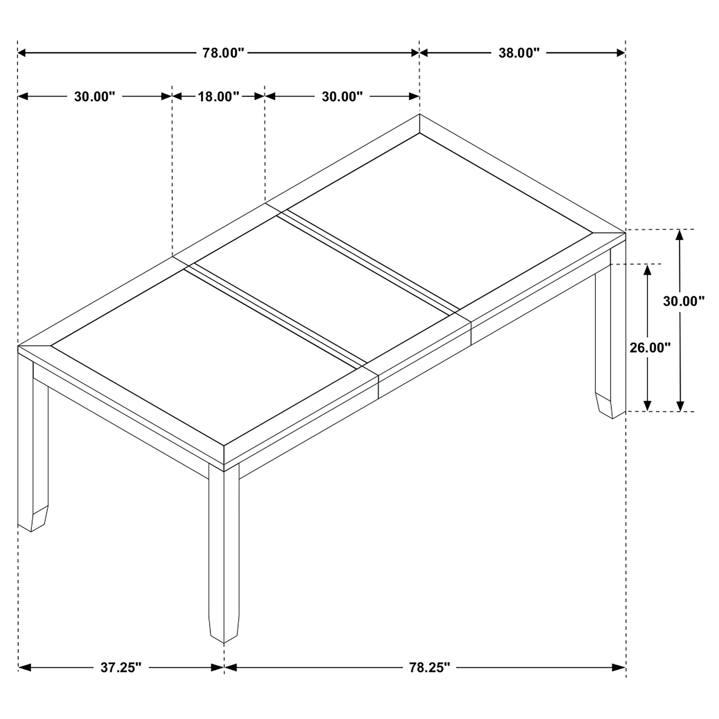 Elodie 5-piece Rectangular Extension Leaf Dining Set Black — view 12
