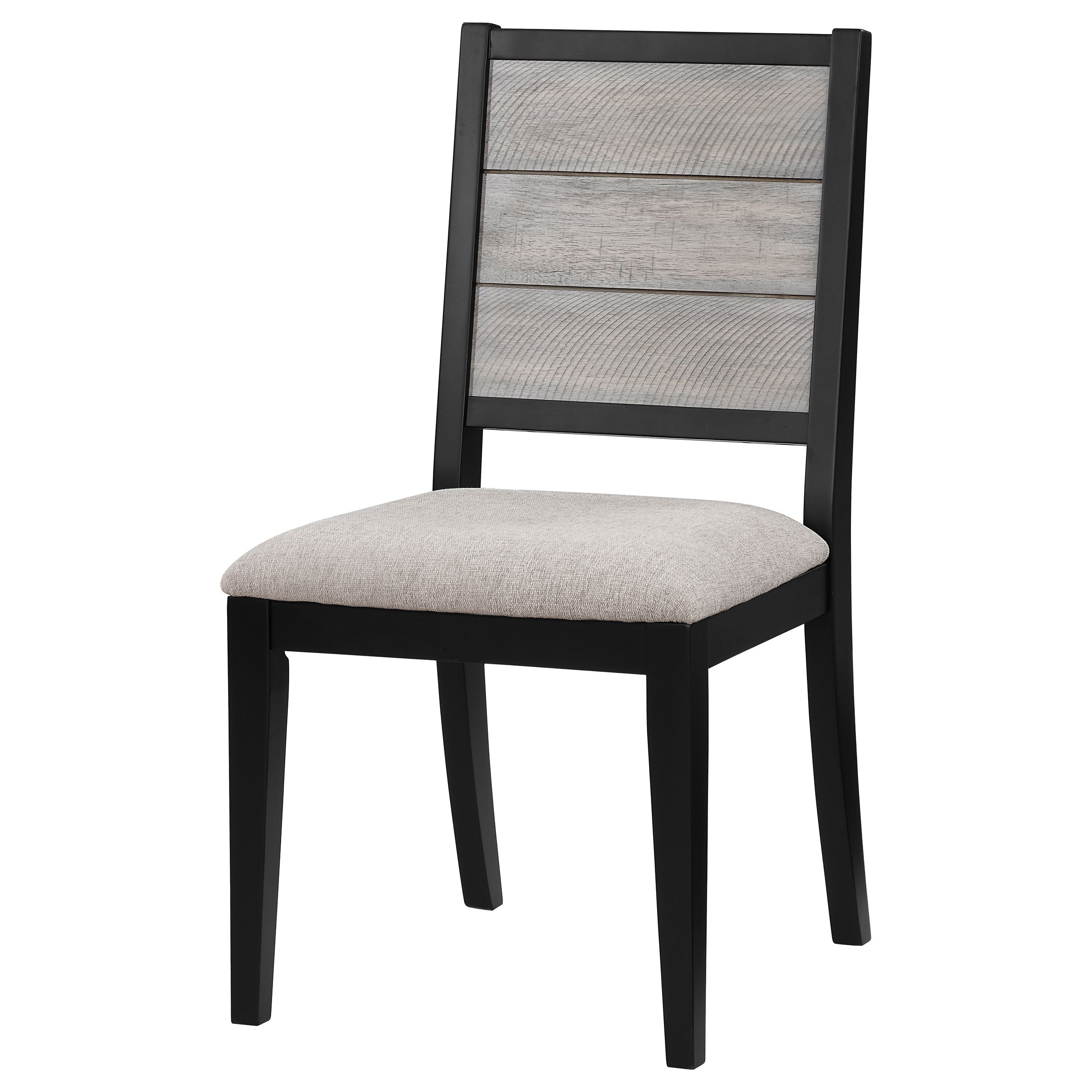 Elodie Wood Dining Side Chair Grey and Black (Set of 2) — view 5