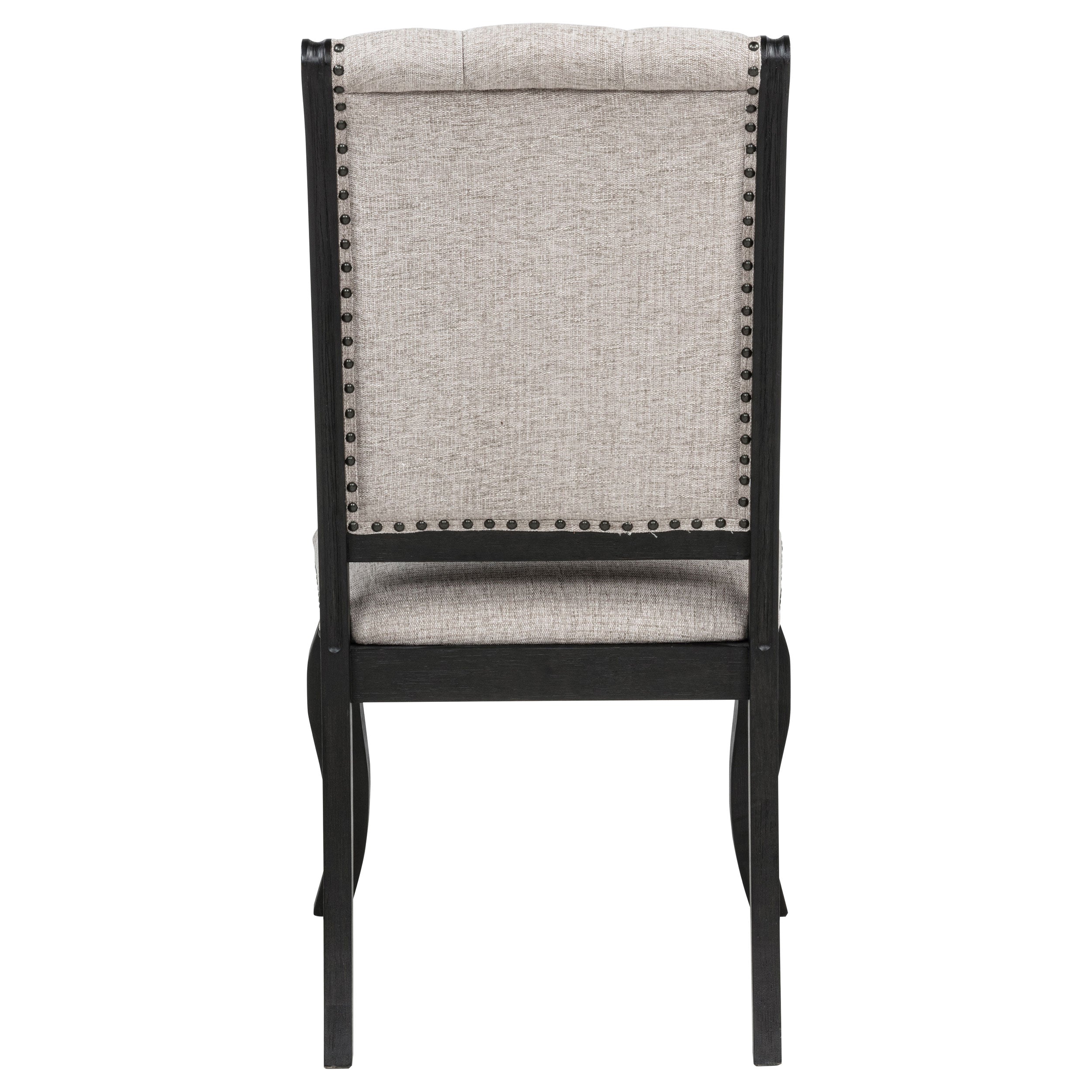 Phelps Upholstered Dining Side Chair Tan Distressed Noir (Set of 2) — view 8