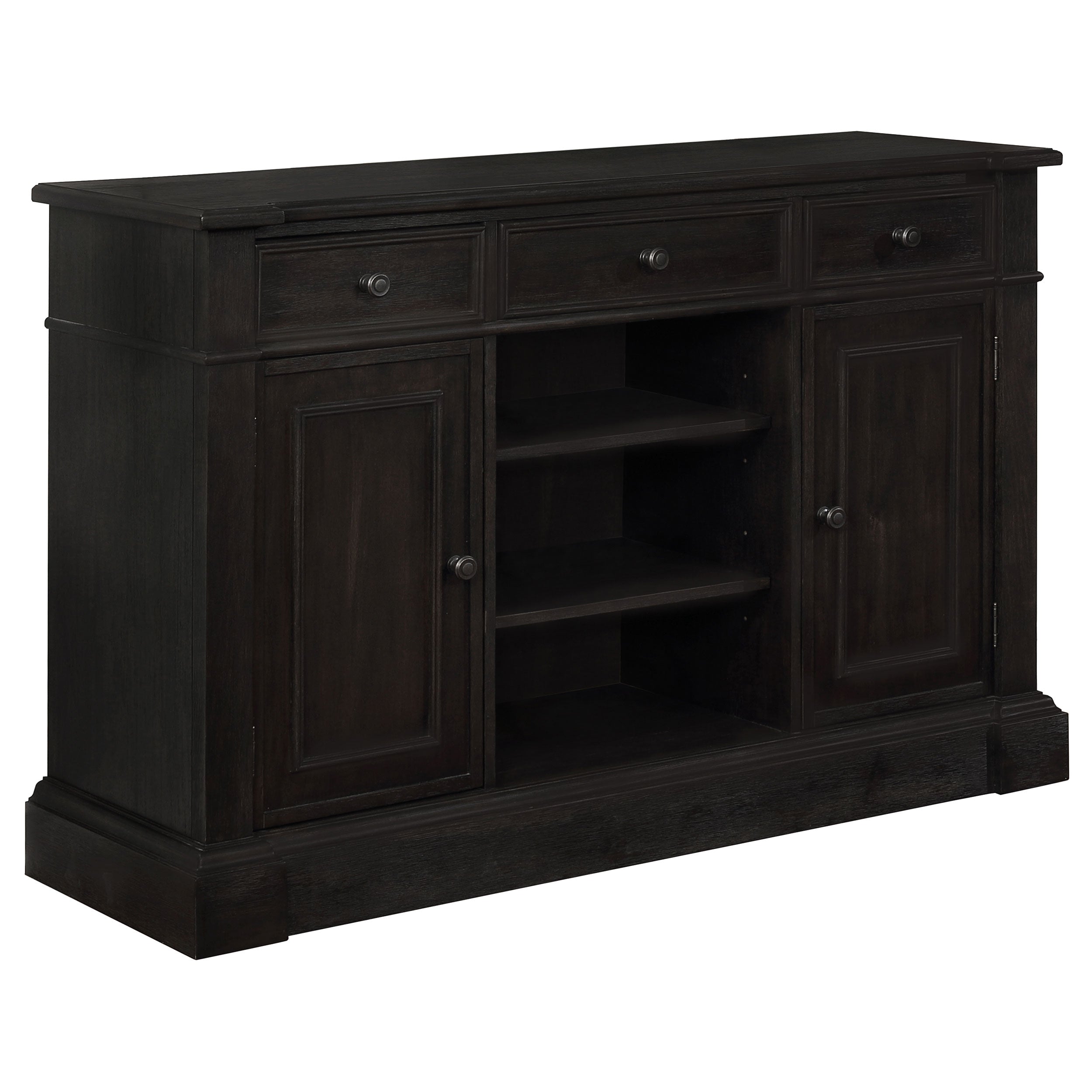Phelps 2-door Sideboard Buffet Cabinet Distressed Noir — view 1