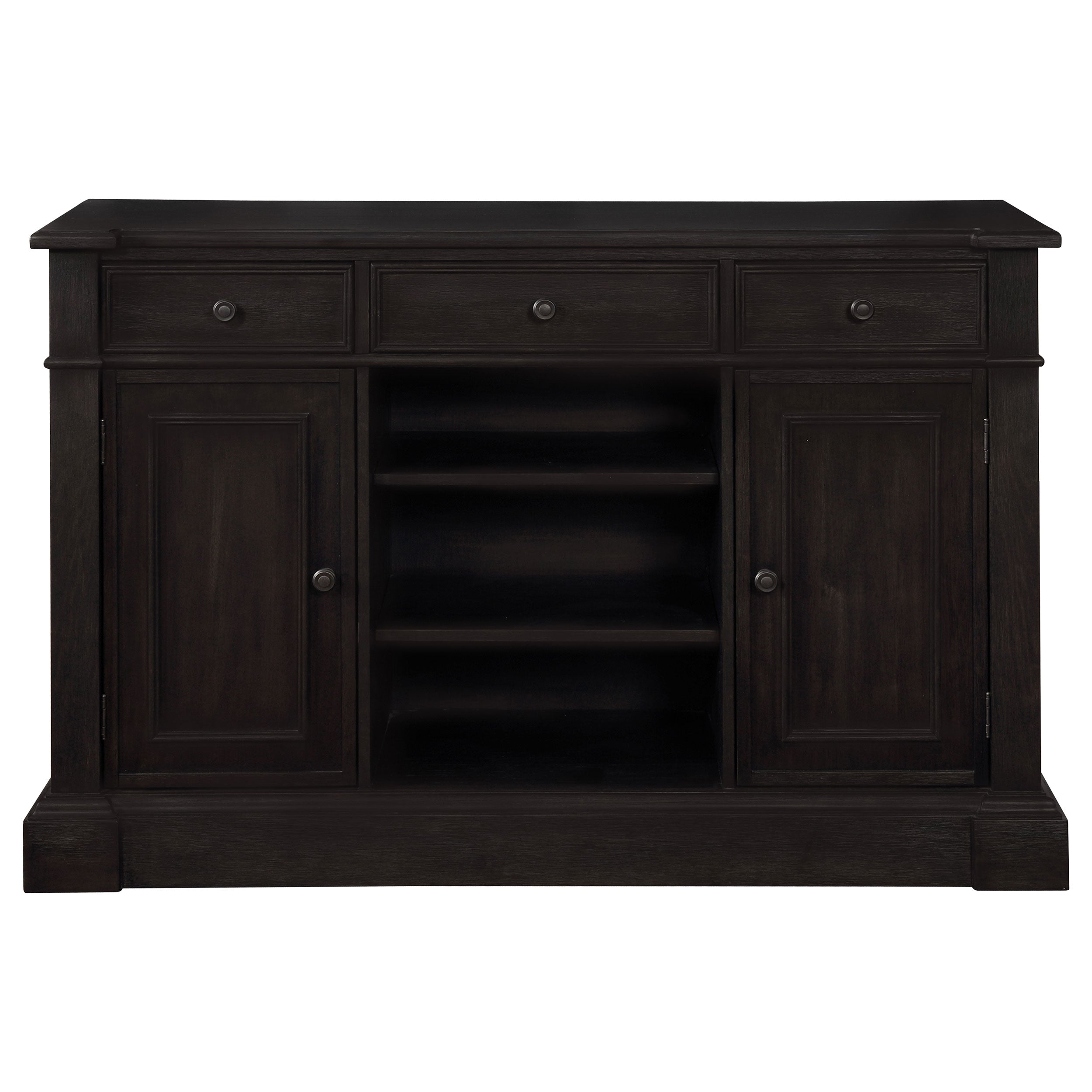 Phelps 2-door Sideboard Buffet Cabinet Distressed Noir — view 3