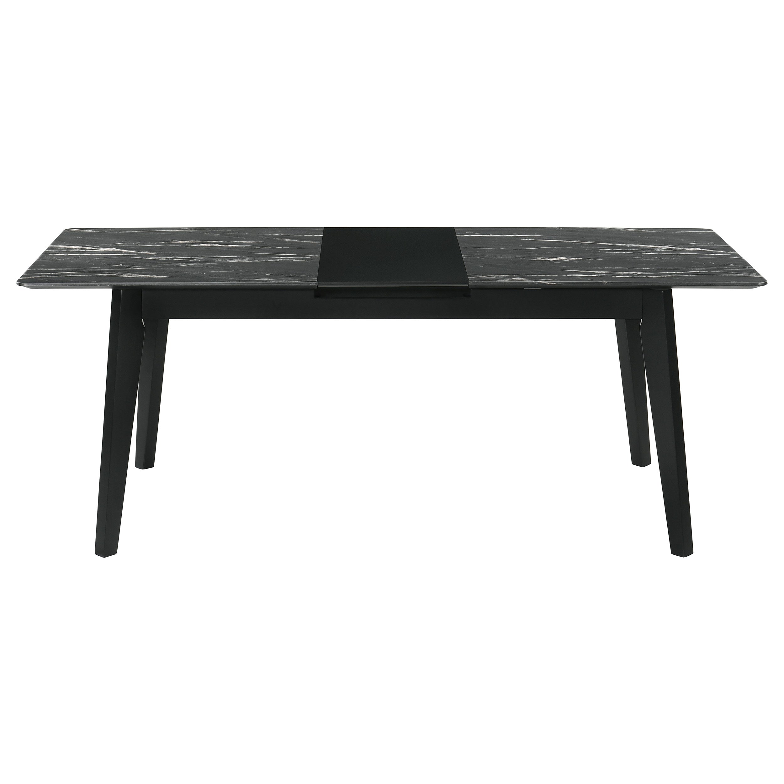 Crestmont 7-piece Extension Leaf Dining Table Set Black — view 4