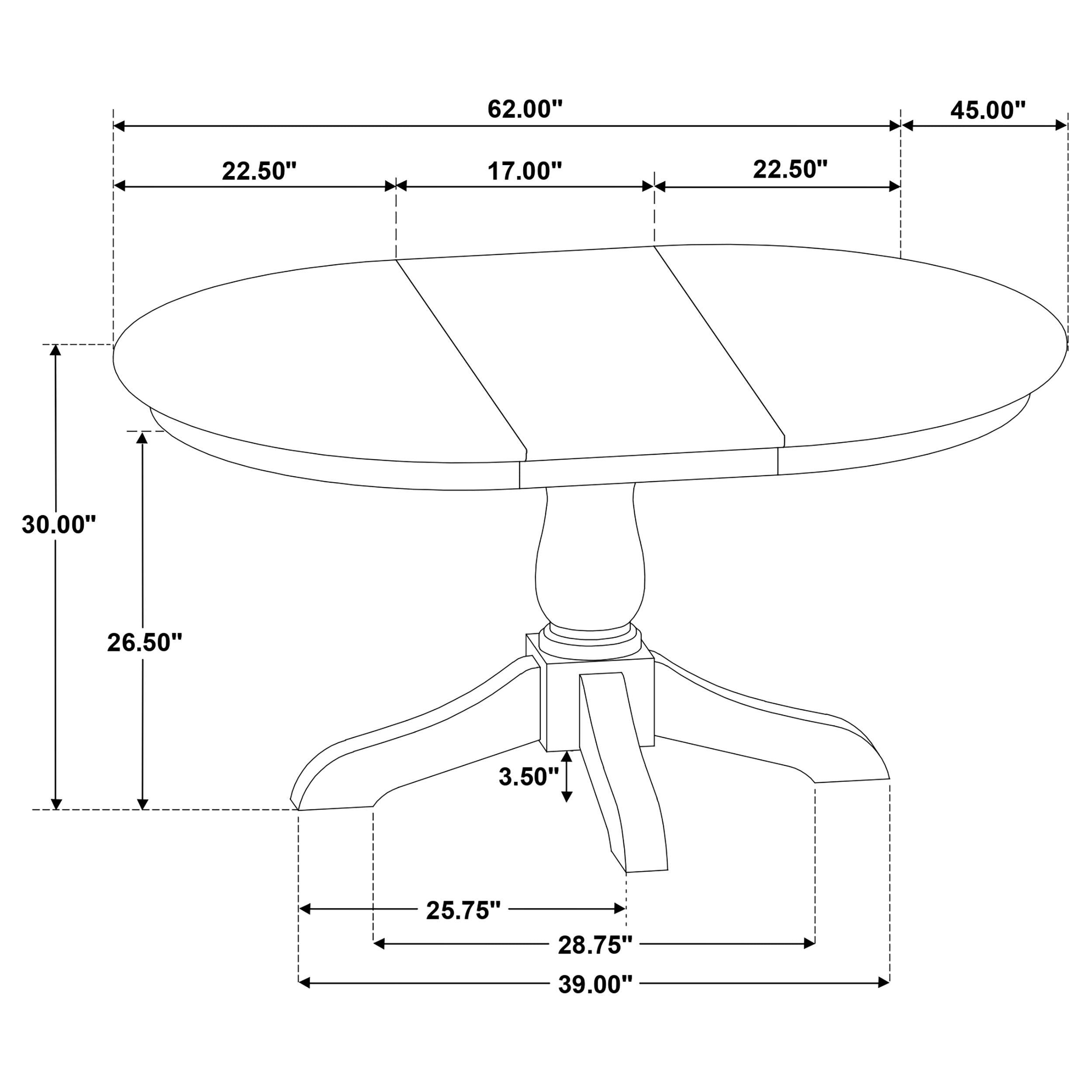 Orrison 7-piece Oval 62-inch Extension Leaf Dining Set Linen — view 14