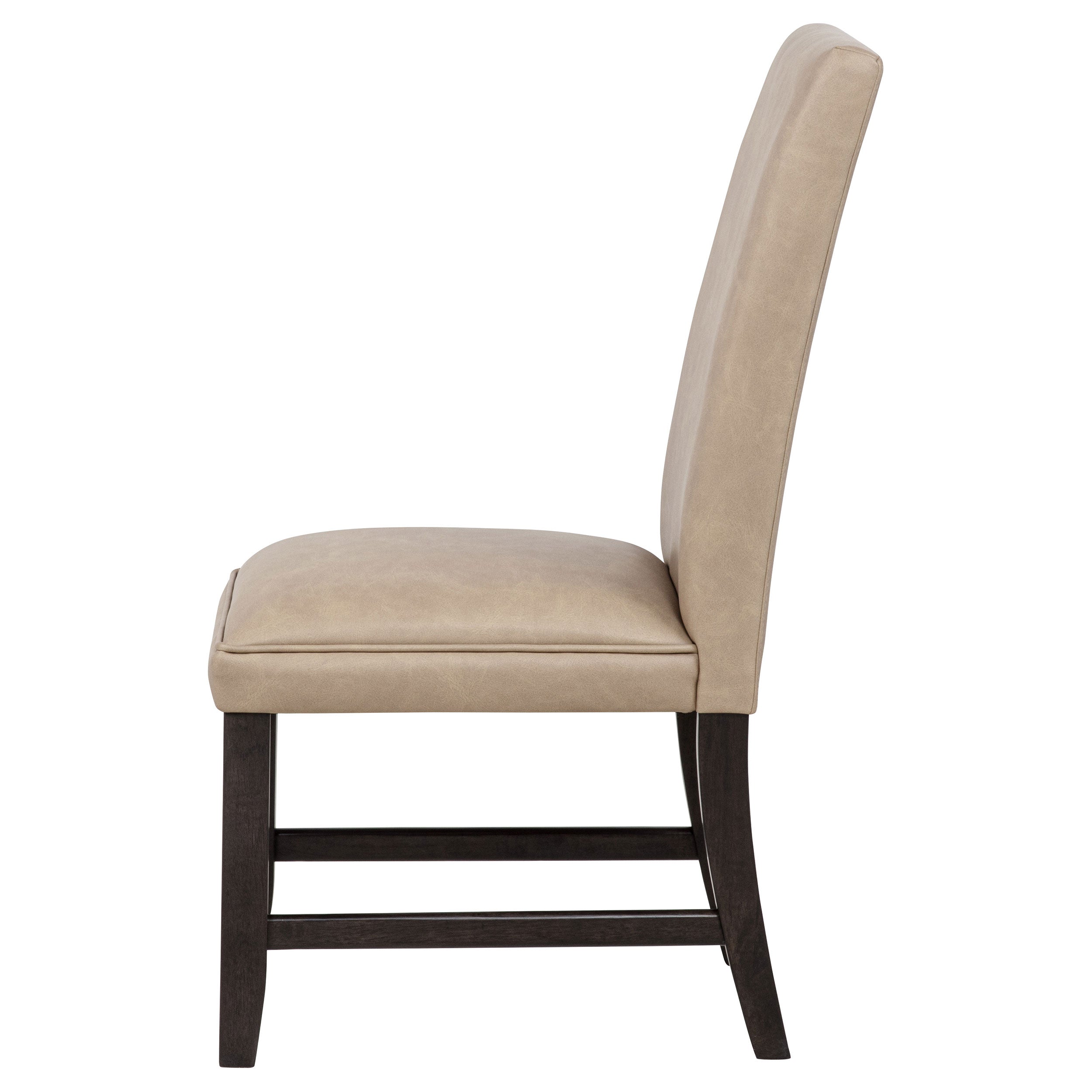 Averill Faux Leather Upholstered Dining Side Chair Tan (Set of 2) — view 6