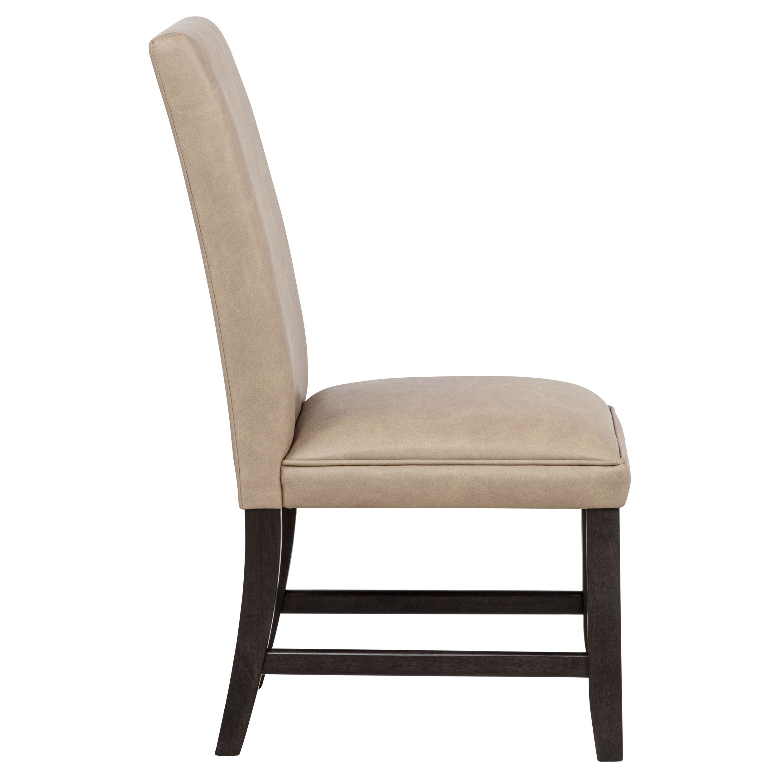 Averill Faux Leather Upholstered Dining Side Chair Tan (Set of 2) — view 10