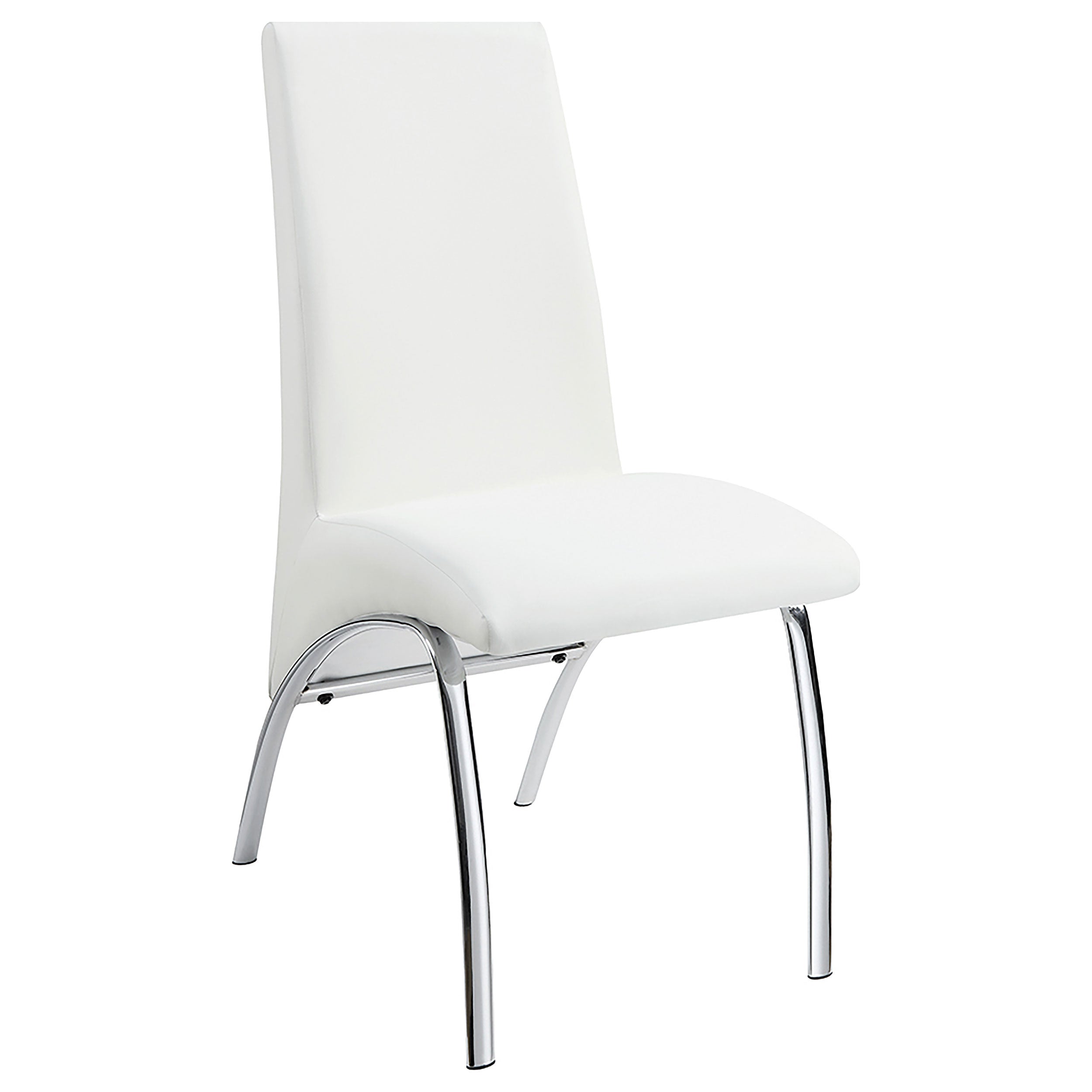 Bishop Upholstered Dining Side Chair White (Set of 2) — view 3