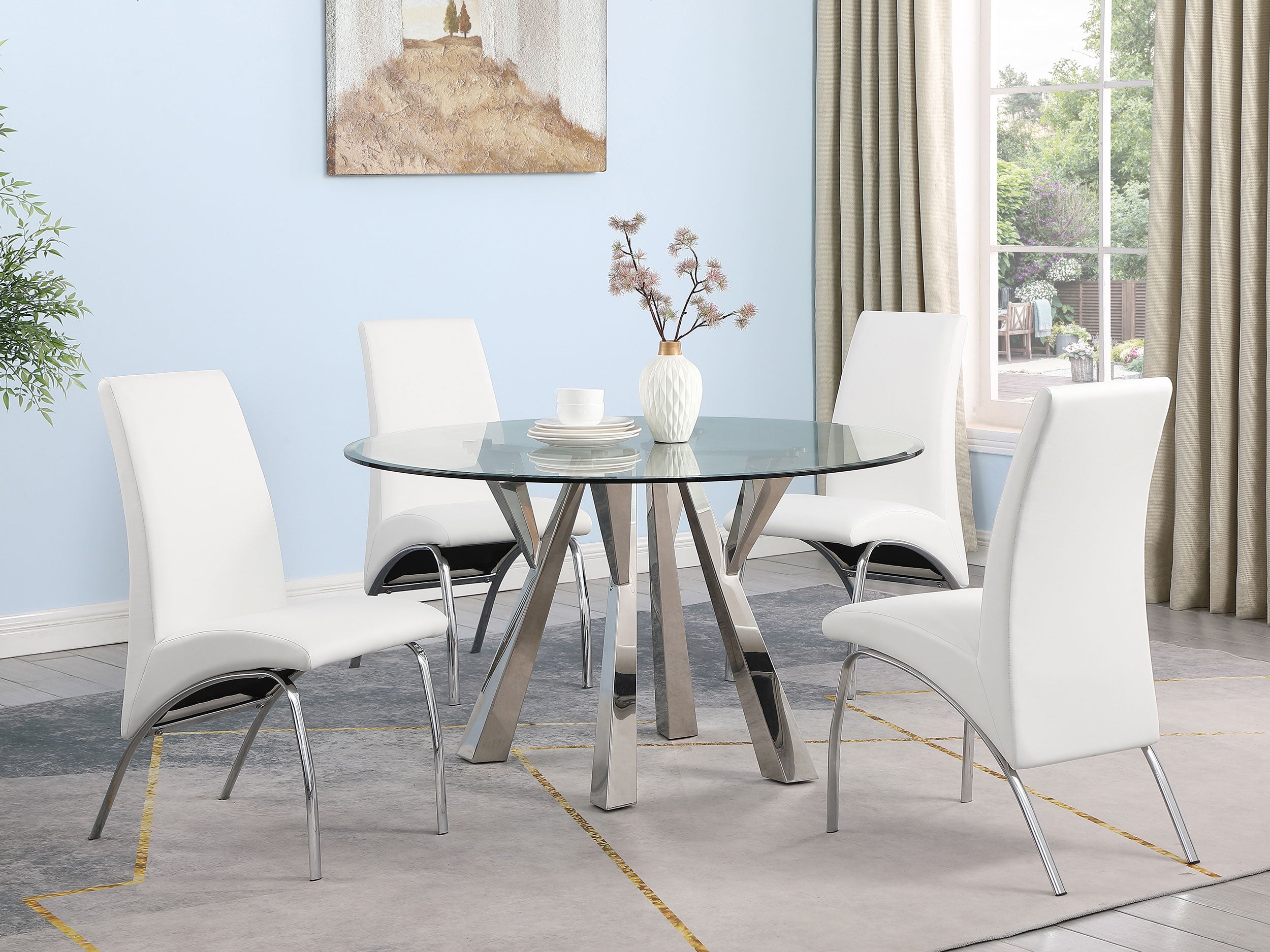 Bishop Upholstered Dining Side Chair White (Set of 2) — view 13