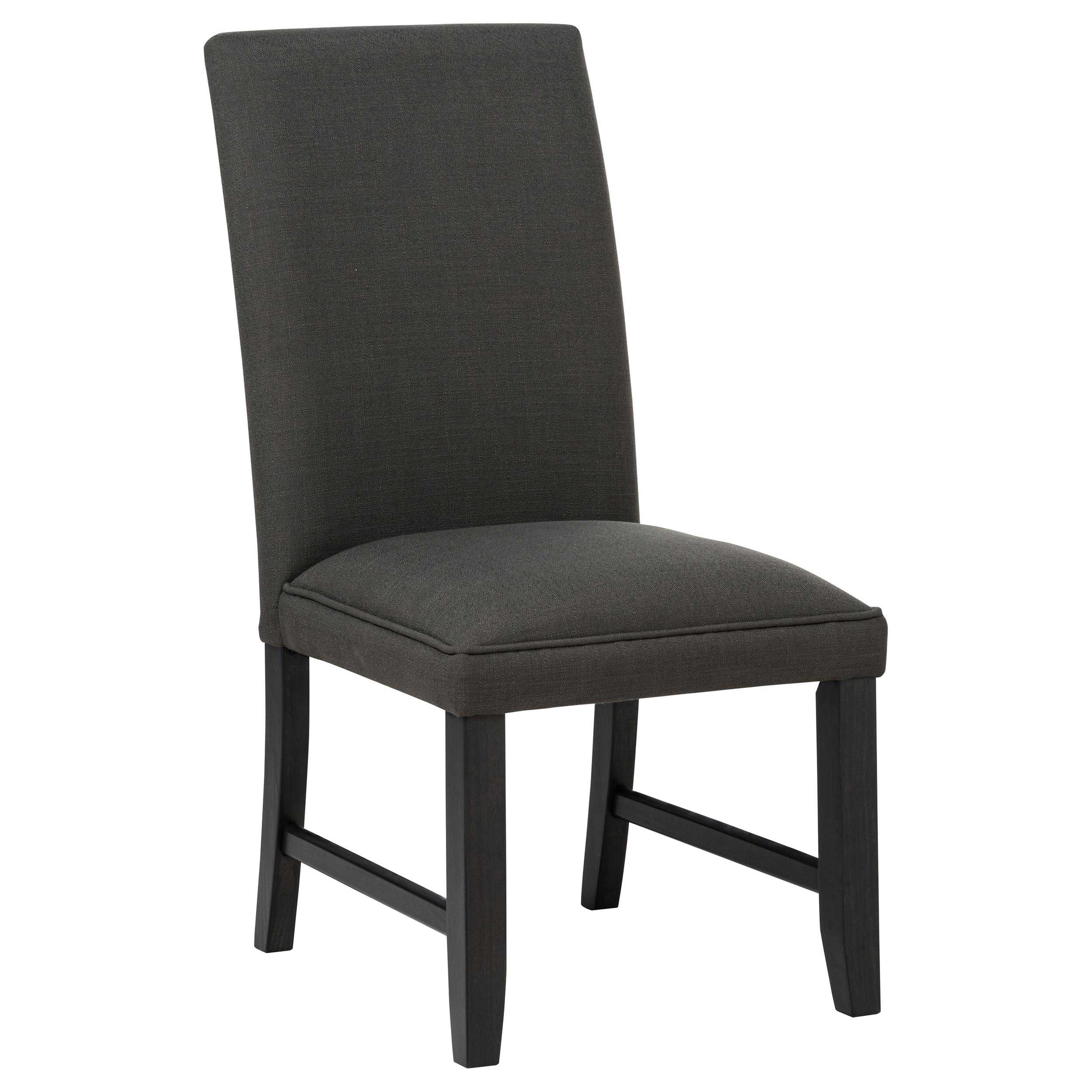 Berning Fabric Upholstered Parson Side Chair Charcoal Grey (Set of 2) — view 2